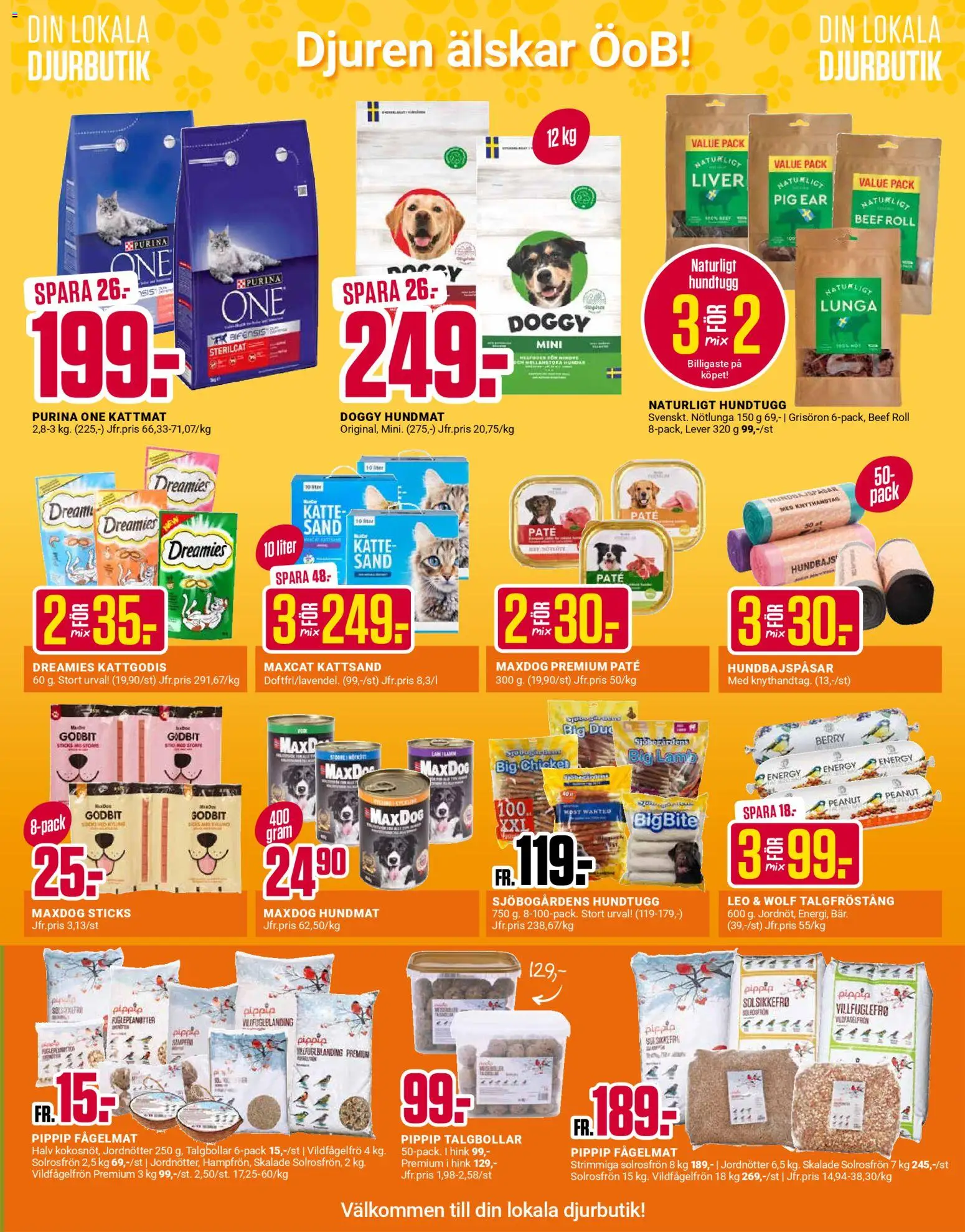 ÖoB reklamblad aktuell från 23.02.2026 | Sida: 11 | Produkter: Fågelmat, Jordnötter, Hink, Kattmat