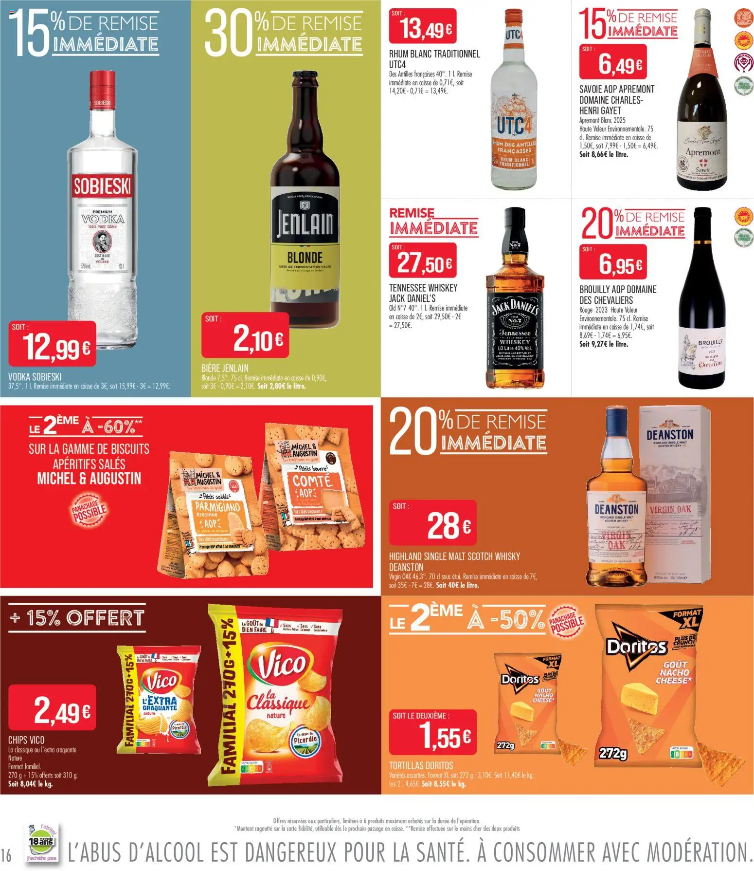 {H1} | Page: 16 | Produits: Rhum, Beurre, Chips, Biscuits