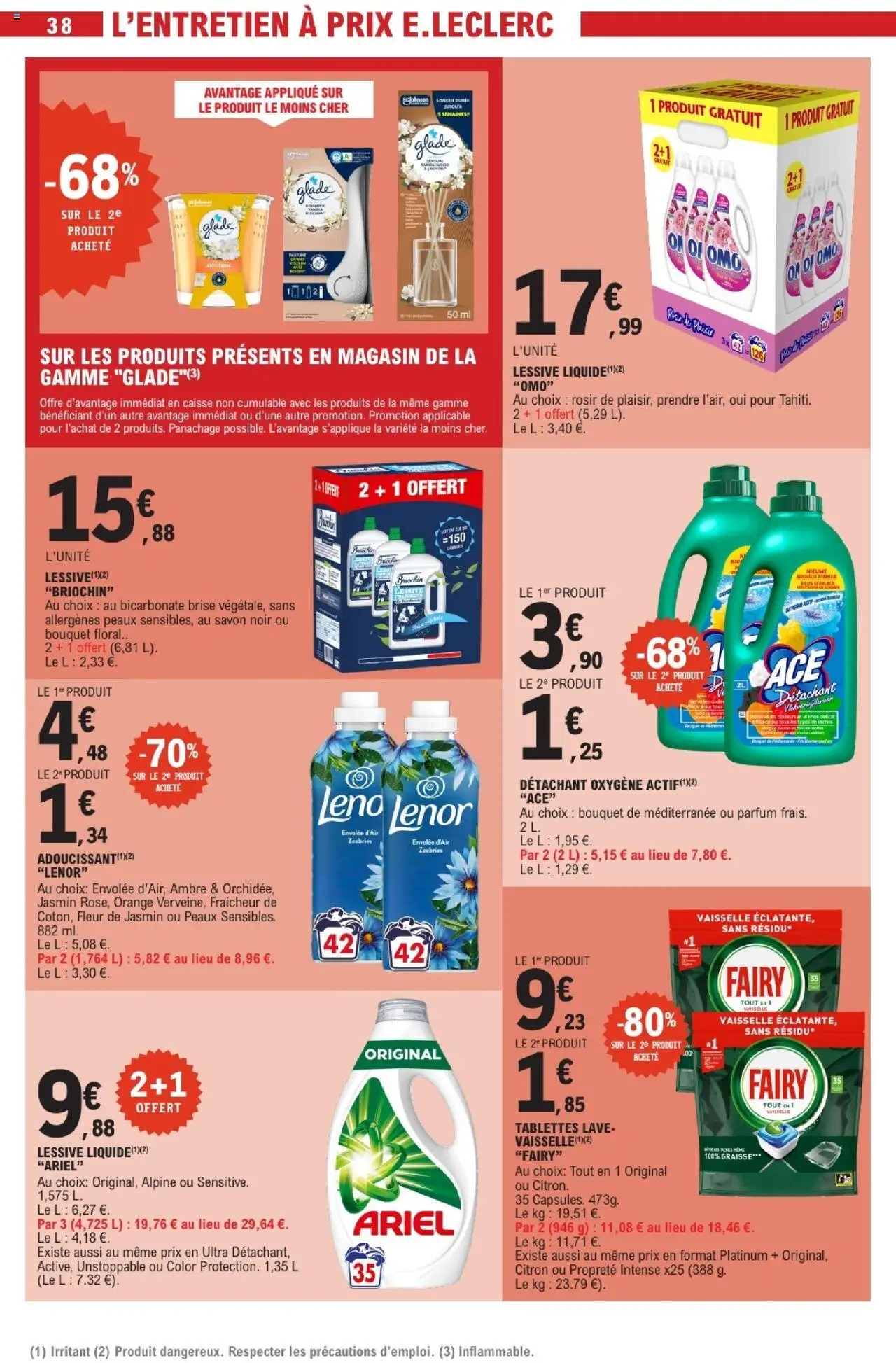 {H1} | Page: 38 | Produits: Ariel, Orange, Parfum, Détachant