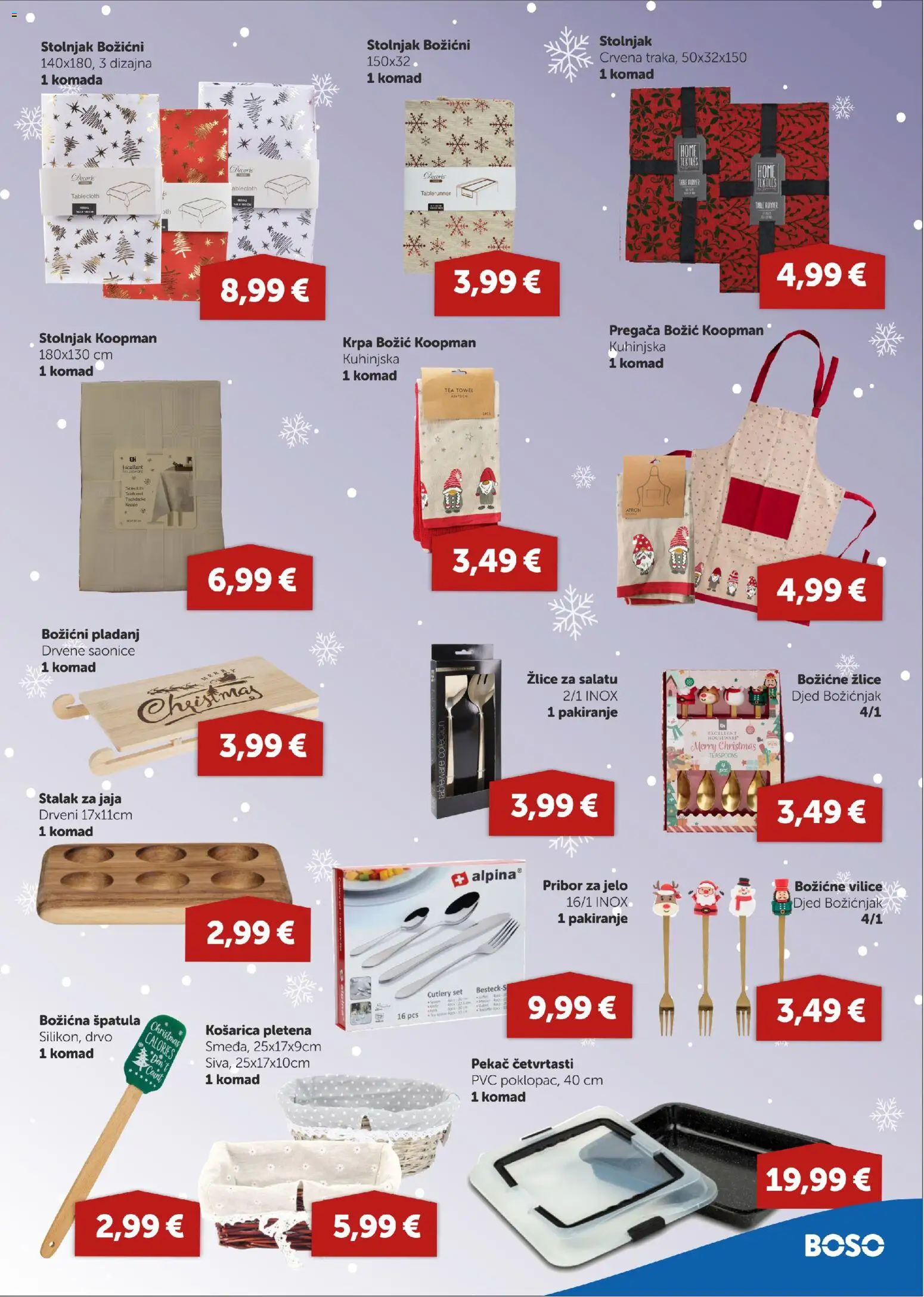 Boso katalog | vrijedi od 27.11.2025 | Stranica: 13 | Proizvodi: Jaja, Krpa, Stolnjak, Pribor za jelo