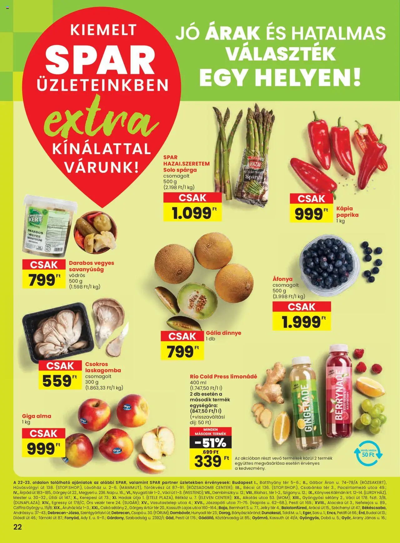 Spar akciós ujság - amely érvényes a következő dátumtól: 29.05.2025 | Oldal: 3 | Termékek: Dinnye, Limonádé, Alma, Kápia paprika