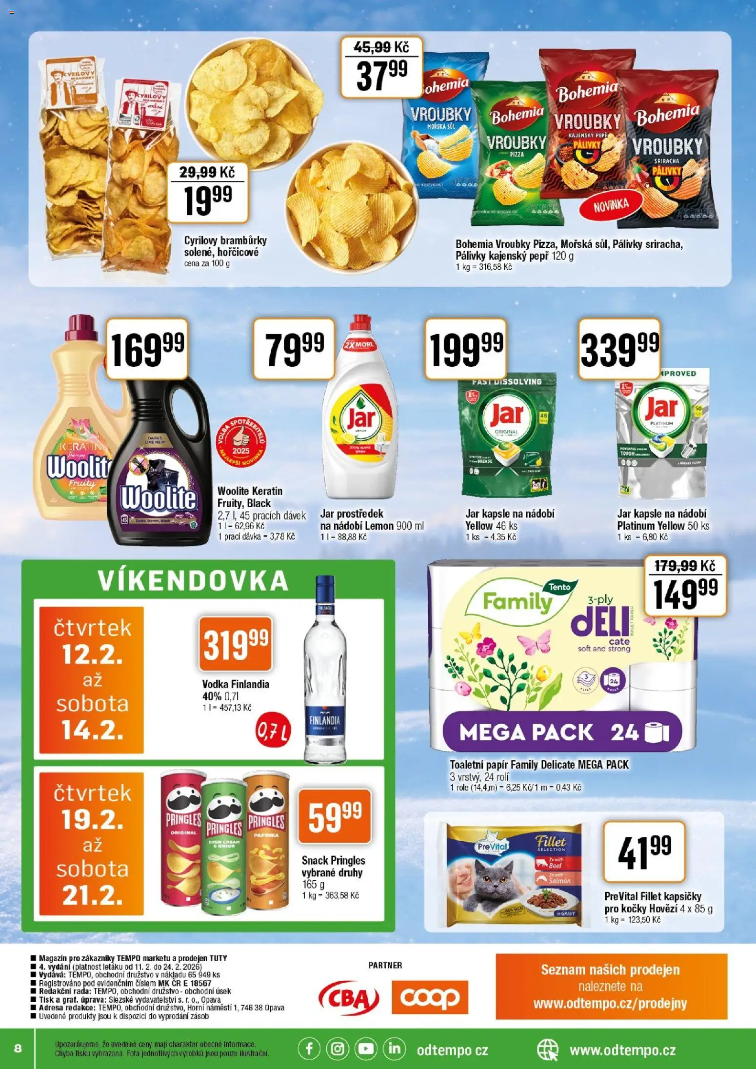 Tempo leták od 11.02.2026 | Strana: 8 | Produkty: Bramburky, Toaletní papír, Woolite, Jar