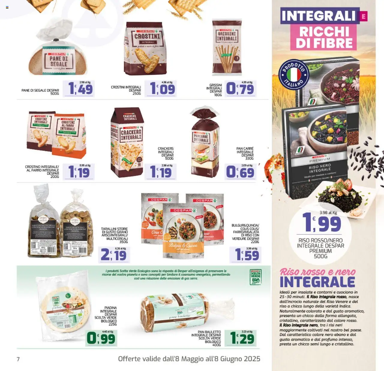 Volantino Interspar del 04.06.2025 | Pagina: 7 | Prodotti: Verdure, Piadina, Grissini, Bulgur