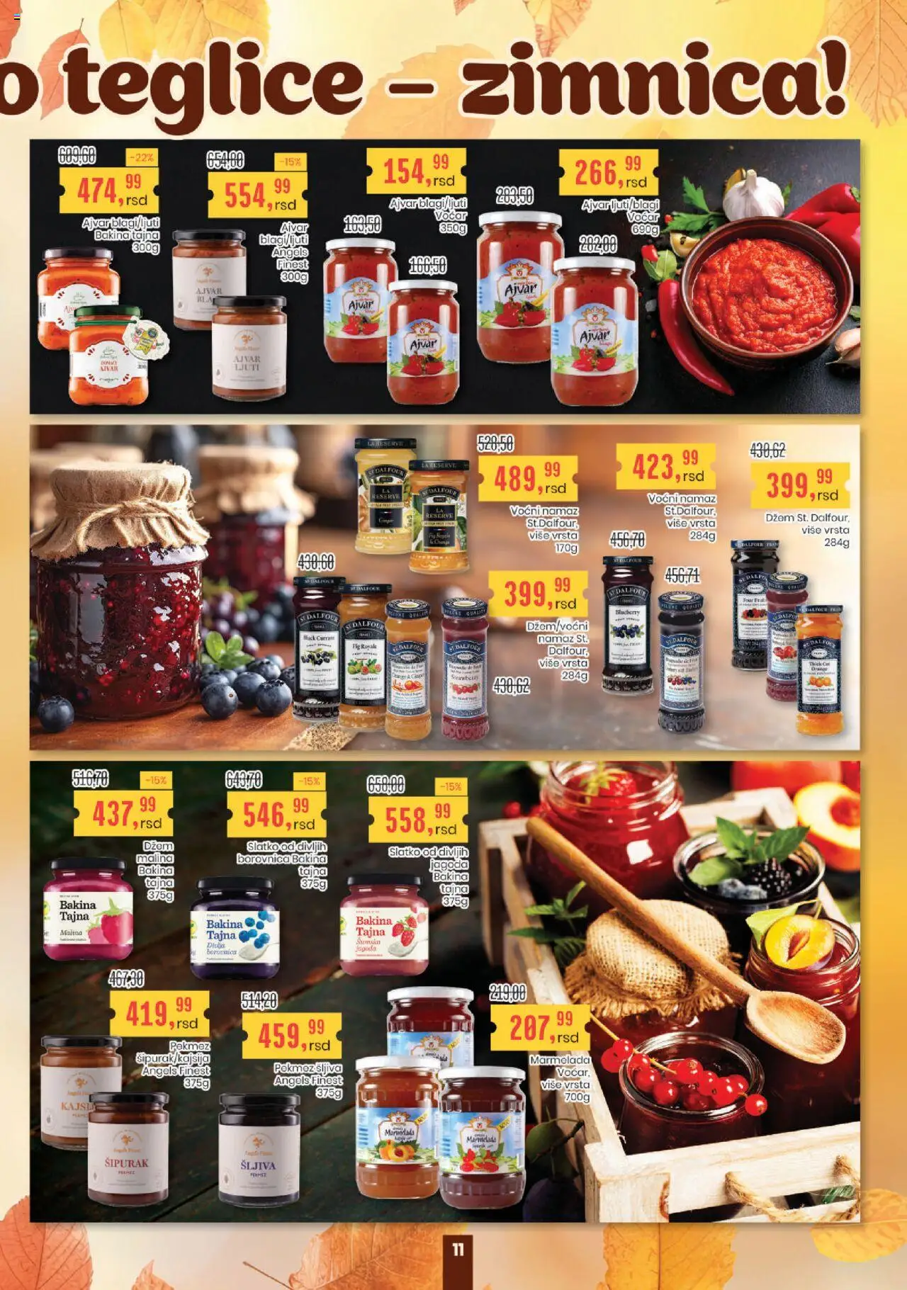 Aroma Market katalog - važi od 16.10.2025 | Strana: 11 | Proizvode: Jagoda, Dzem, Borovnica, Malina