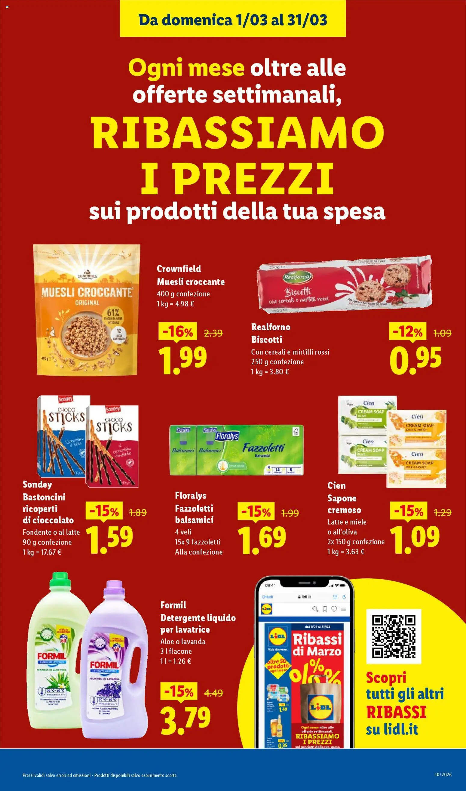 Volantino Lidl del 02.03.2026 | Pagina: 13 | Prodotti: Muesli, Sapone, Fazzoletti, Miele