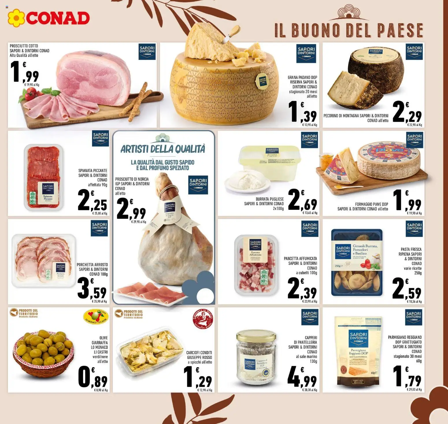 Volantino Conad del 22.04.2026 | Pagina: 5 | Prodotti: Arrosto, Pancetta, Prosciutto, Pasta