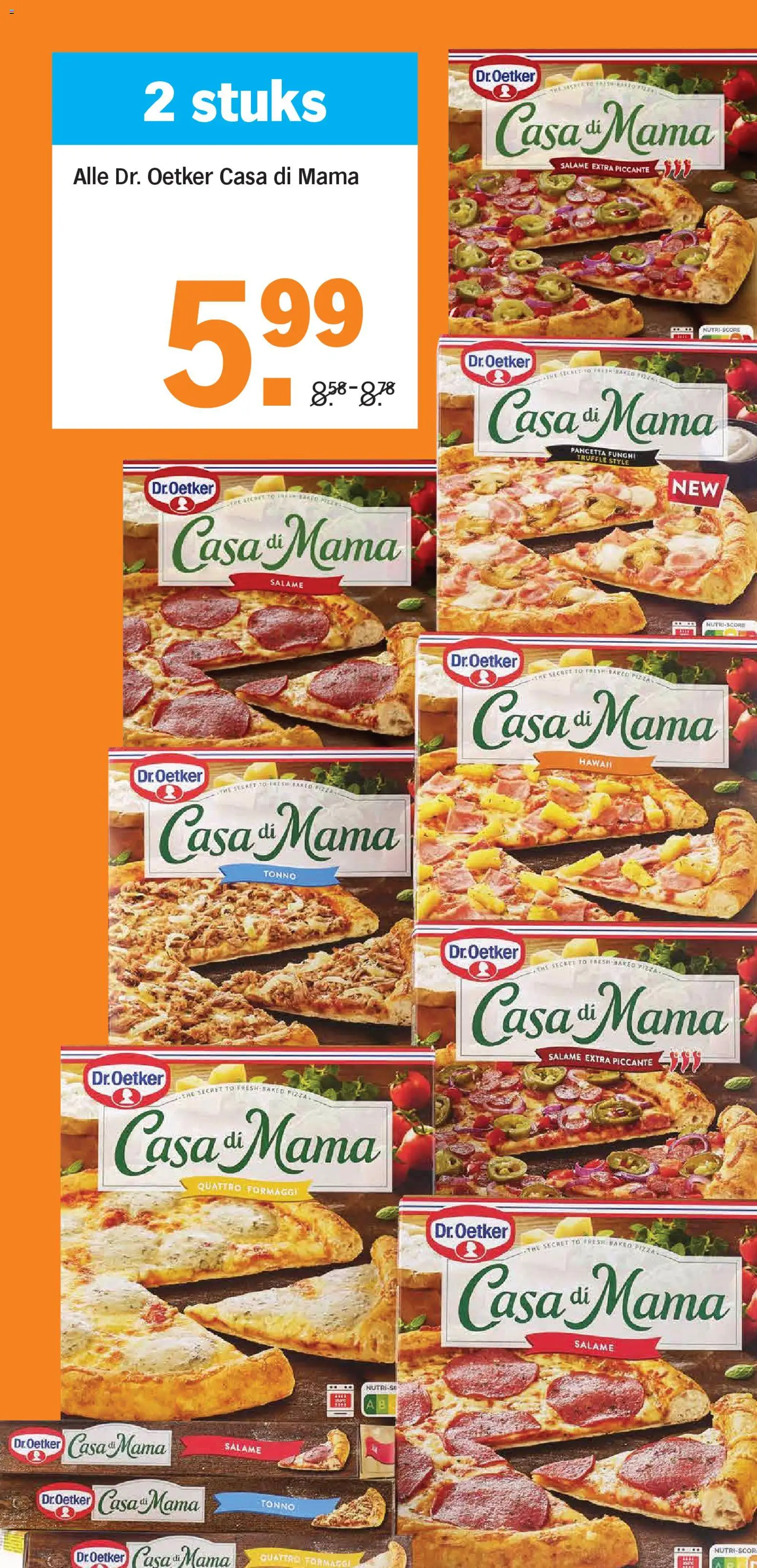 {H1} | Pagina: 19 | Producten: Salami, Ham, Pizza