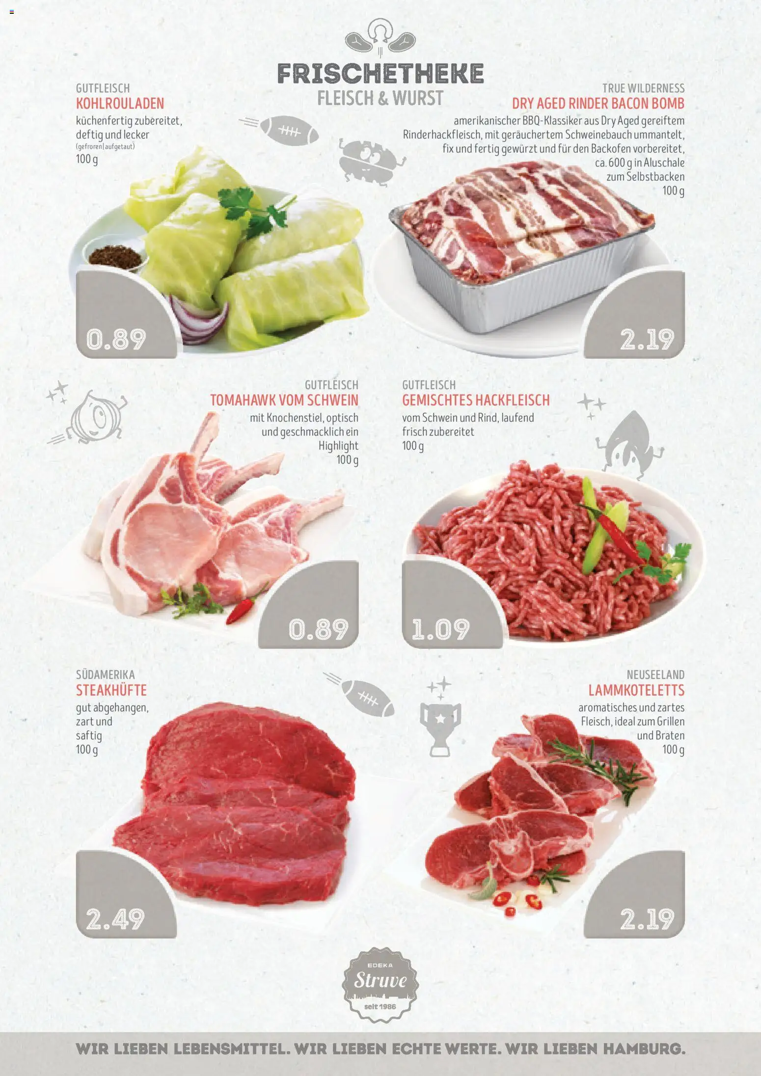 Edeka Struve Prospekt 	 – gültig ab 02.02.2026 | Seite: 6 | Produkte: Schweinebauch, Wurst, Backofen, Hackfleisch