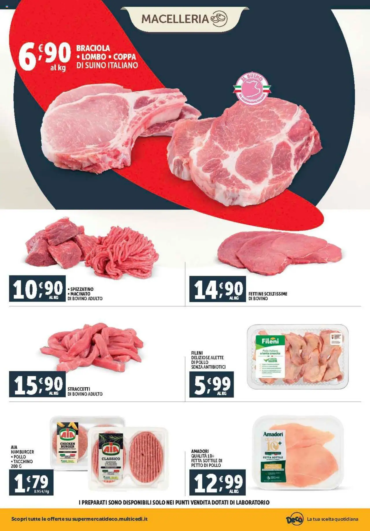 Volantino Decò del 08.08.2025 | Pagina: 4 | Prodotti: Bovino, Pollo, Tacchino, Hamburger