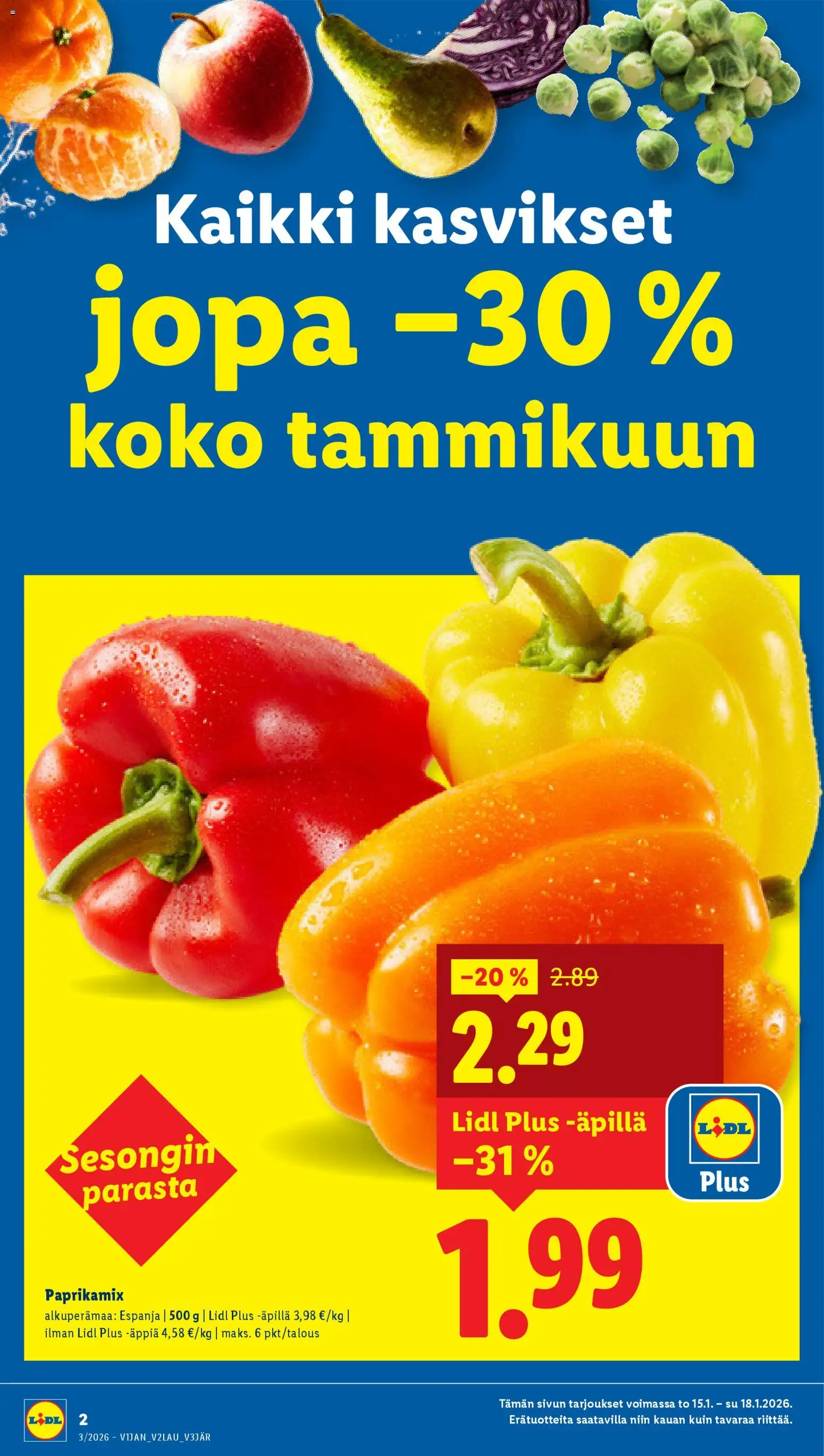 Lidl tarjoukset - Helsinki – voimassa 15.01.2026 alkaen | Sivu: 2