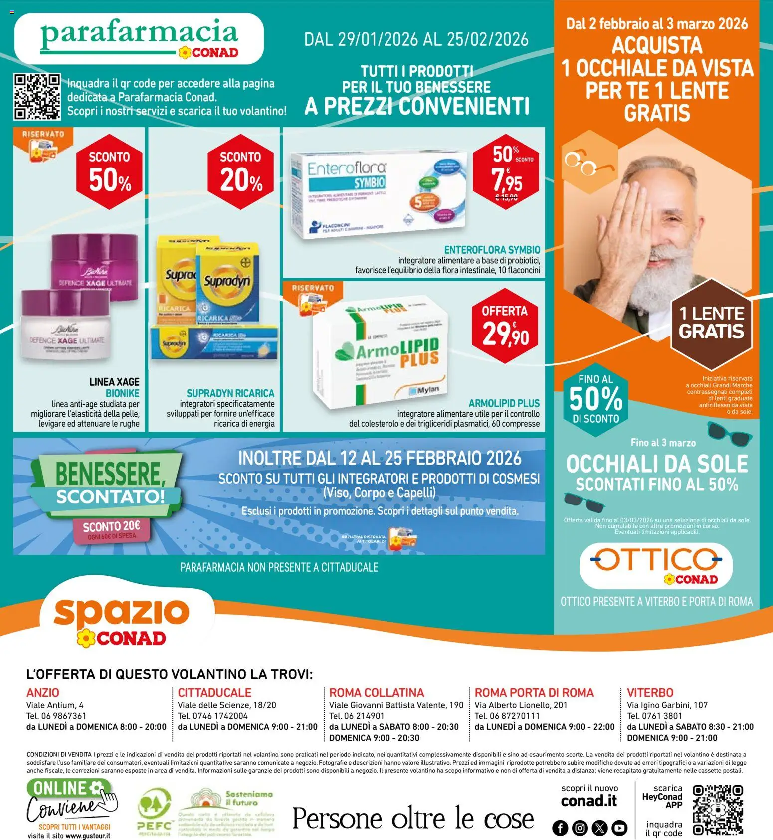 Volantino Spazio Conad del 03.02.2026 | Pagina: 27 | Prodotti: Tè, Occhiali, Integratore alimentare