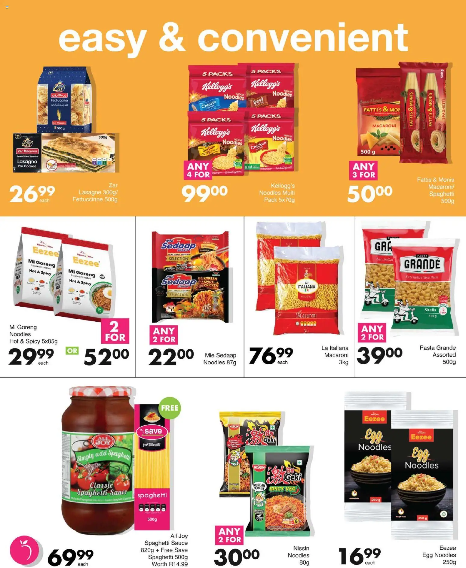 New Save catalogue – valid from 15.04.2026 | Page: 26 | Products: Cheese, Noodles, Beef, Pasta