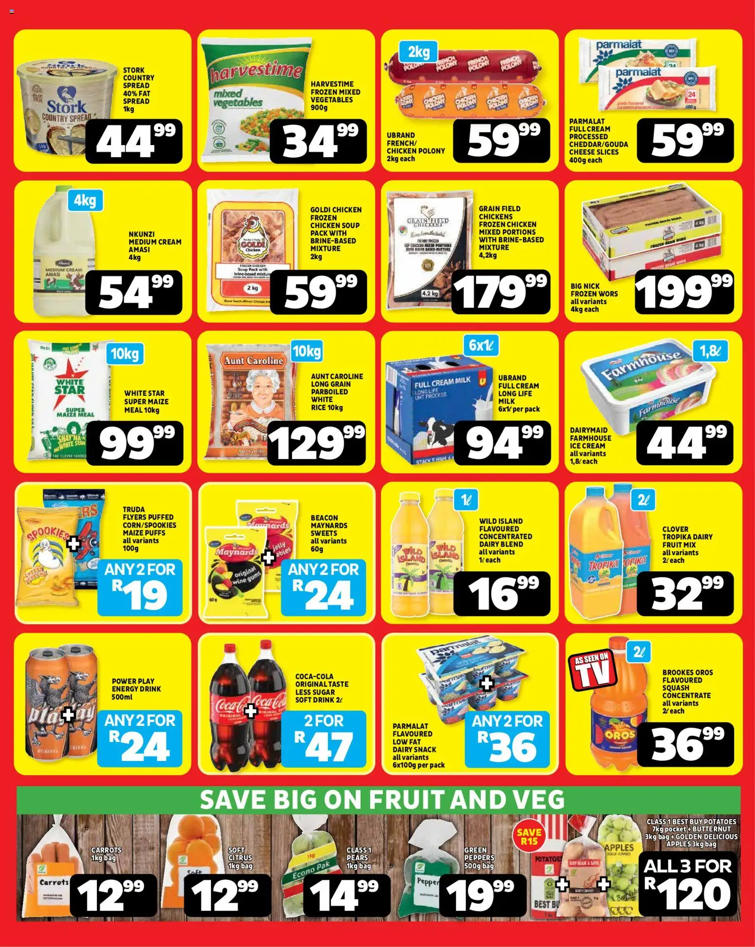 New Usave catalogue – valid from 20.04.2026 | Page: 3 | Products: Chicken, Apples, Carrots, Dairy blend