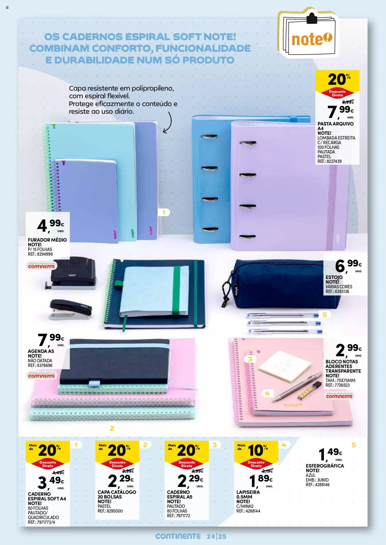 Continente - Regresso às Aulas: Regressamos com tudo │ válido de 12.08.2025 | Página: 25 | Produtos: Caderno, Notebook
