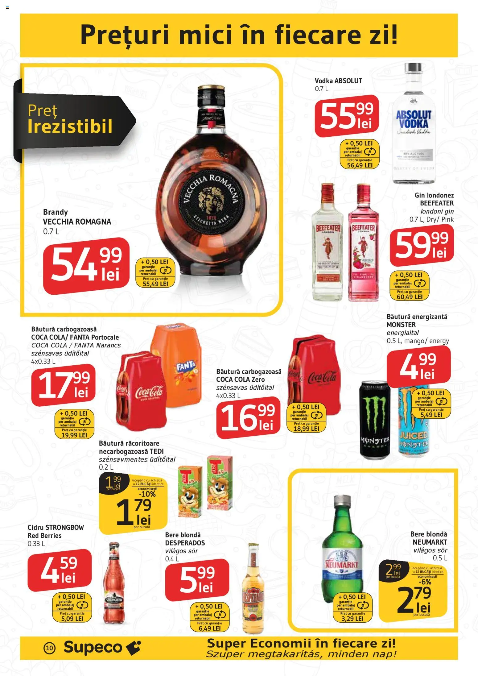 Noul catalog Supeco – valabil de la 30.10.2025 | Pagină: 10 | Produse: Amerikan servis, Bere, Băutură energizantă, Gin