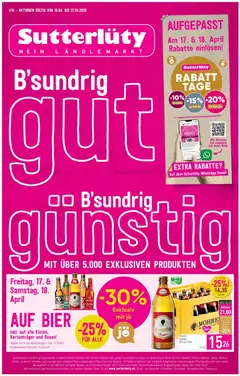 Sutterlüty Flugblatt ab 16.04.2026 gültig