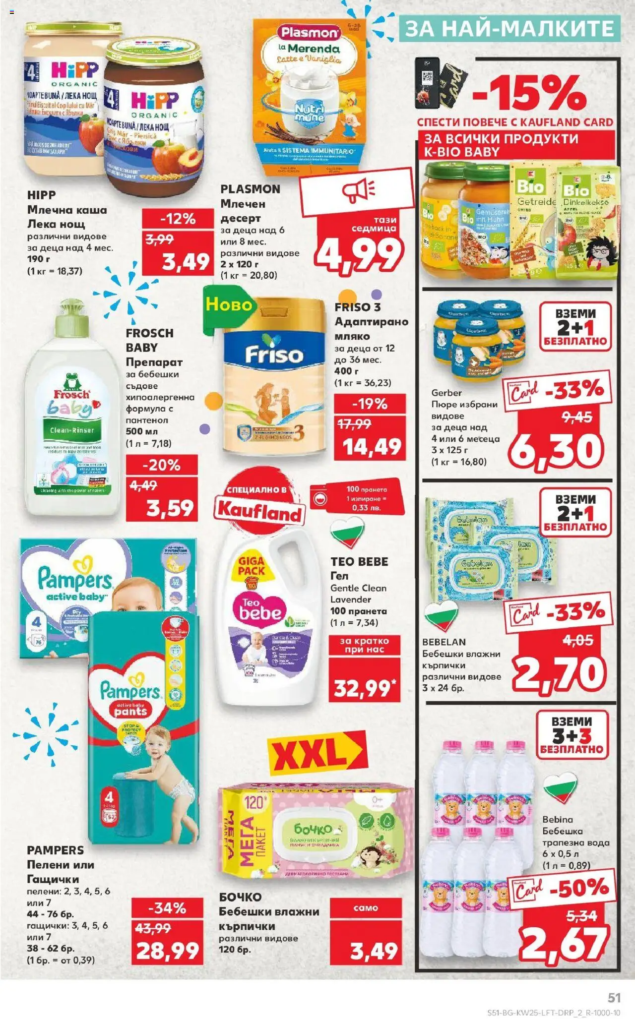  | Страница: 51 | Продукти: Препарат, Влажни кърпички, Пюре, Млечен десерт