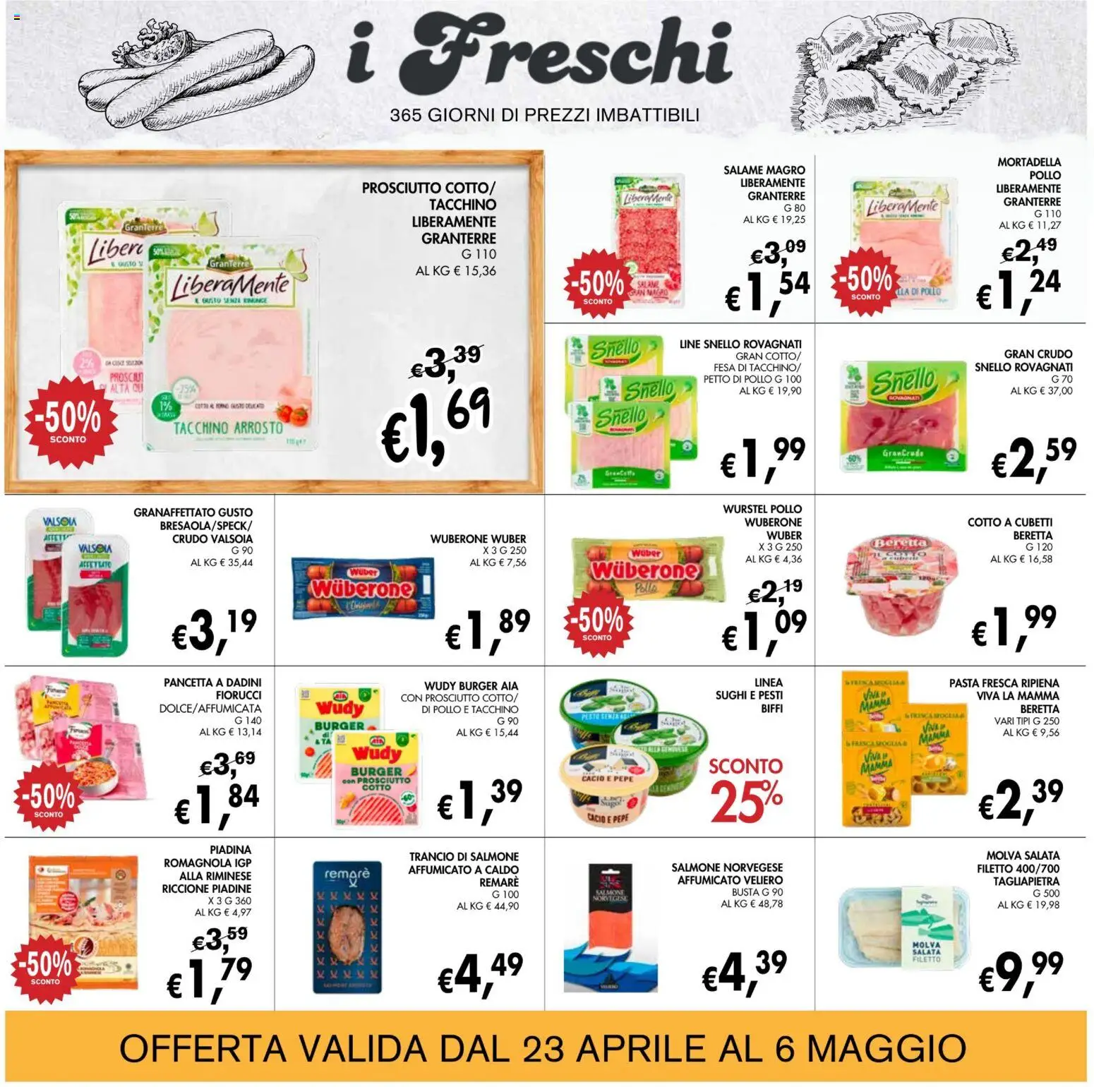 Volantino Coal del 23.04.2026 | Pagina: 12 | Prodotti: Salmone, Pepe, Prosciutto, Piadina