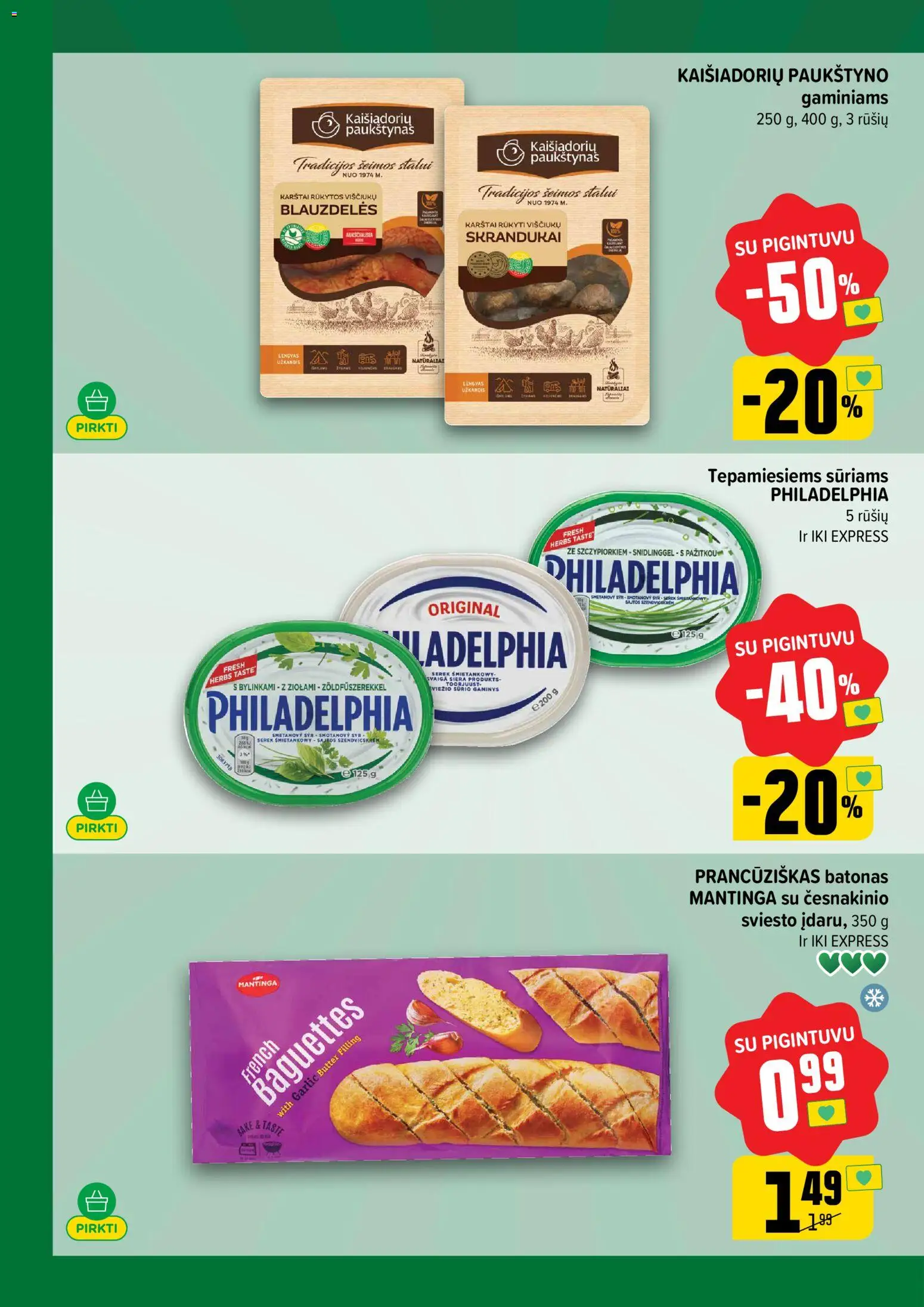 IKI akcijos nuo 06.04.2026 | Puslapis: 2 | Prekių: Batonas, Viščiukų