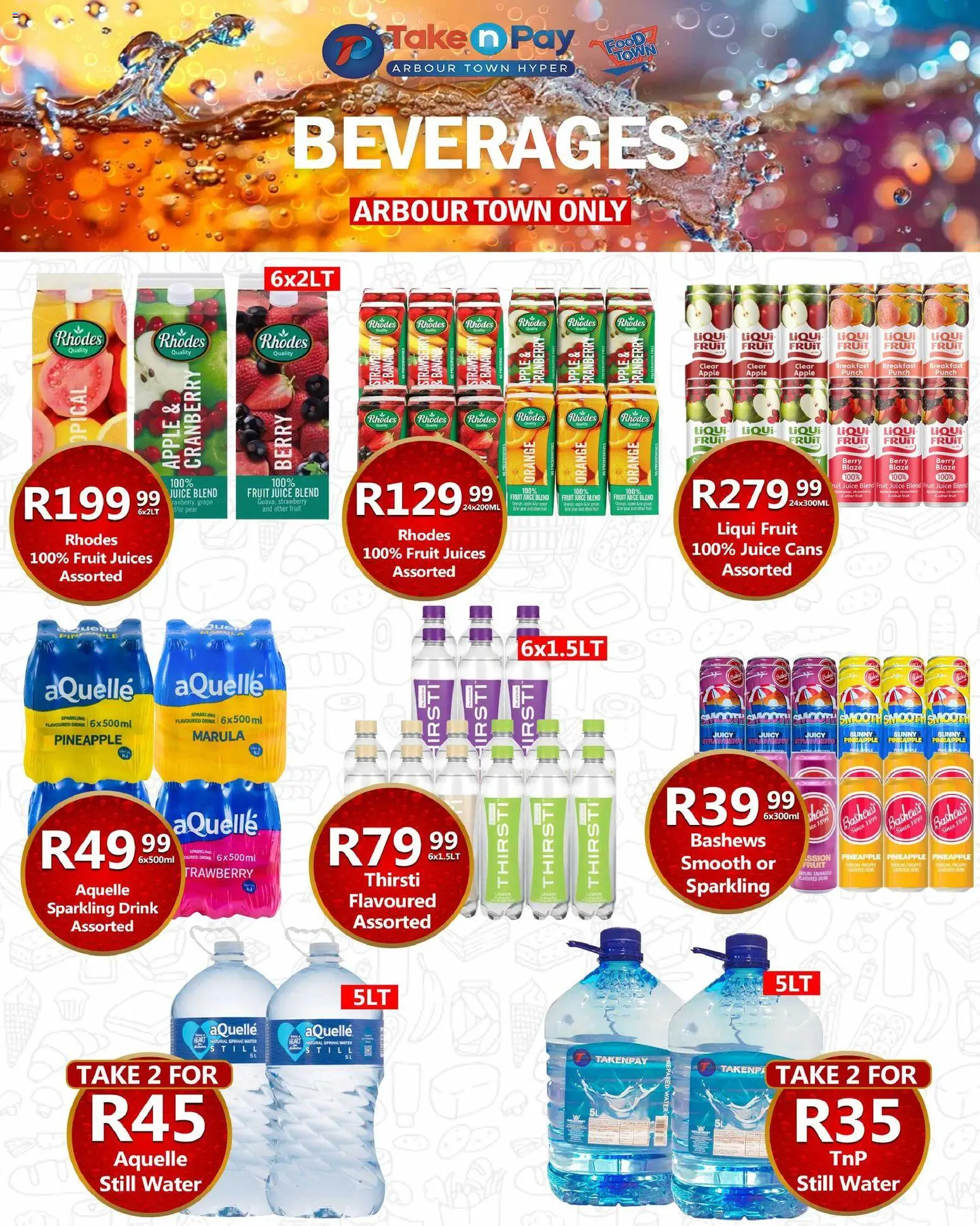 New Take n Pay catalogue – valid from 02.03.2026 | Page: 33 | Products: Cesto para colada, Juice, Water, Fruit