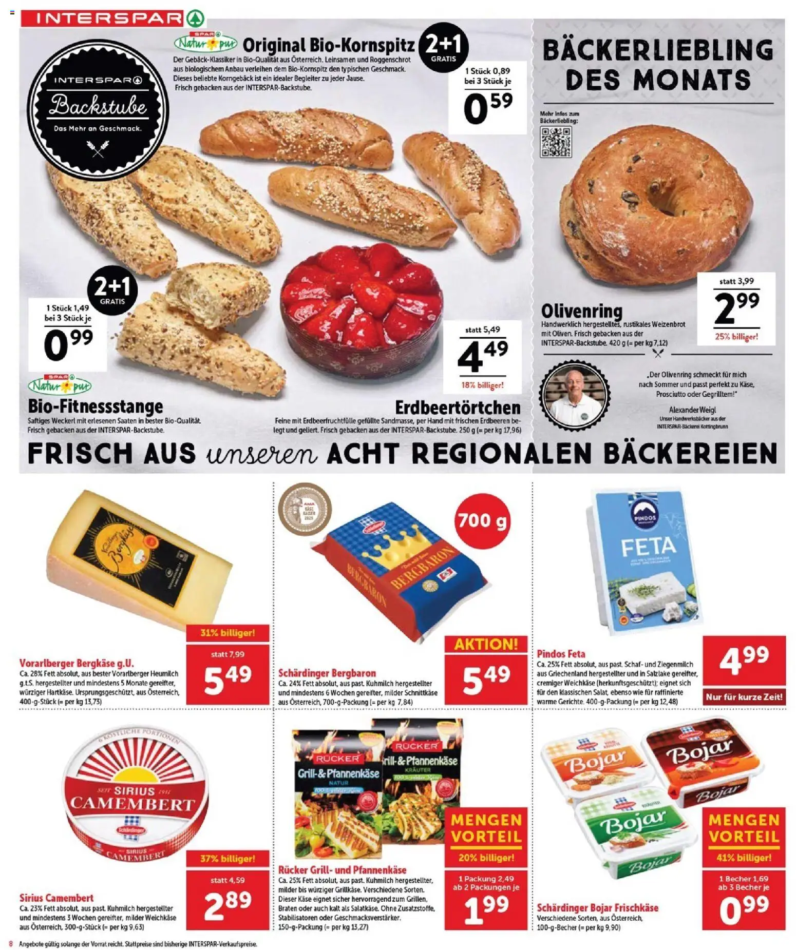 Interspar Flugblatt - Burgenland Nord gültig ab 23.04.2026 | Seite: 8 | Produkte: Erdbeeren, Grill, Käse