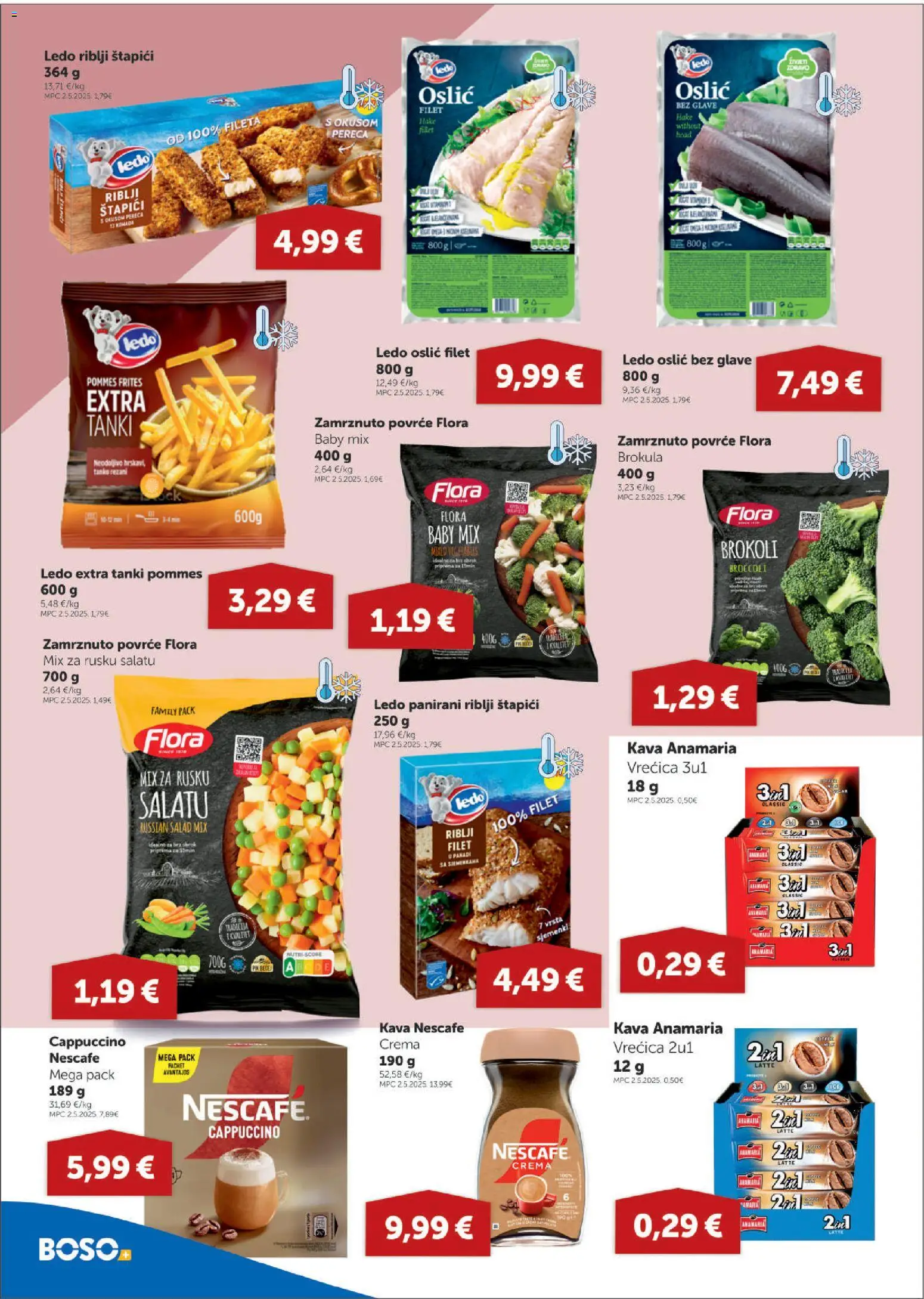 Boso katalog | vrijedi od 27.11.2025 | Stranica: 8 | Proizvodi: Pommes frites, Nescafe, Kava, Ledo