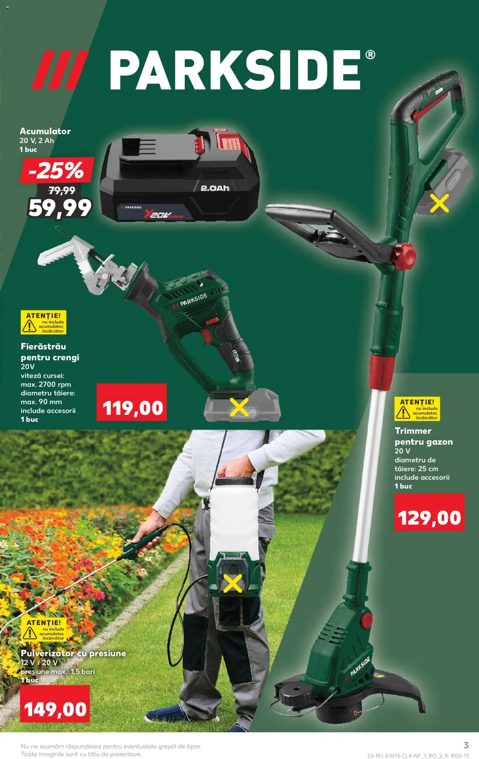Noul catalog Kaufland – valabil de la 25.03.2026 | Pagină: 3 | Produse: Trimmer, Încărcător