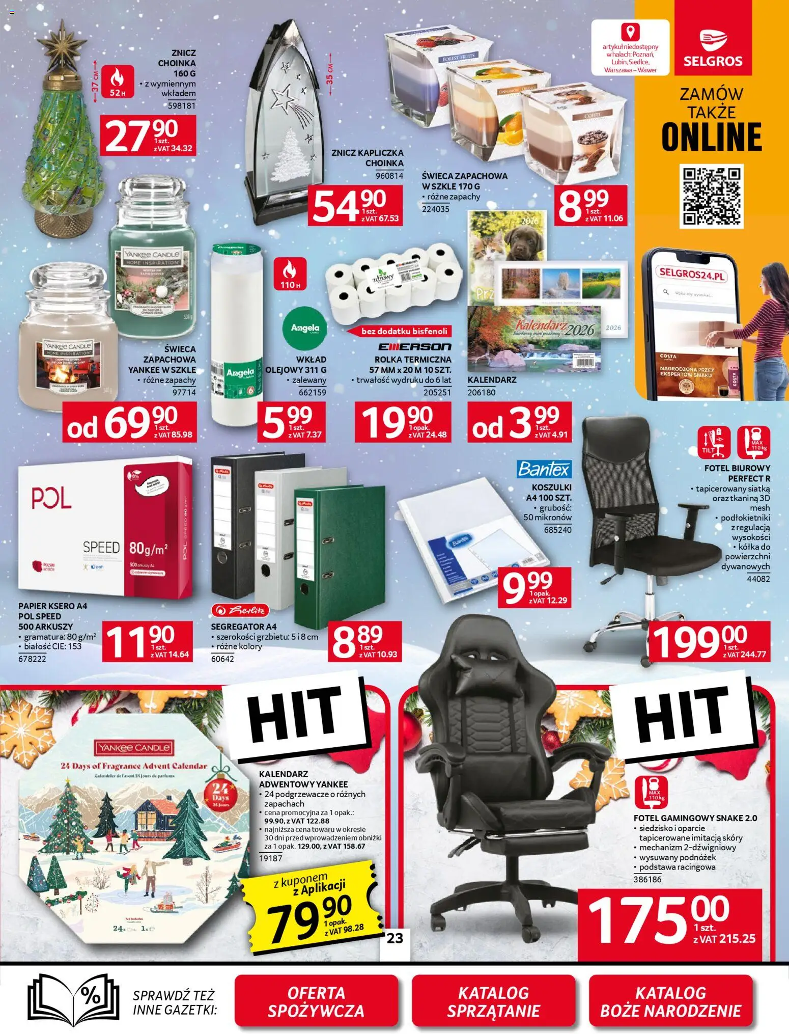 Selgros cash&carry Gazetka - Oferta przemysłowa od 06.11.2025 | Strona: 25 | Produkty: Choinka, Kalendarz adwentowy, Fotel, Siatka