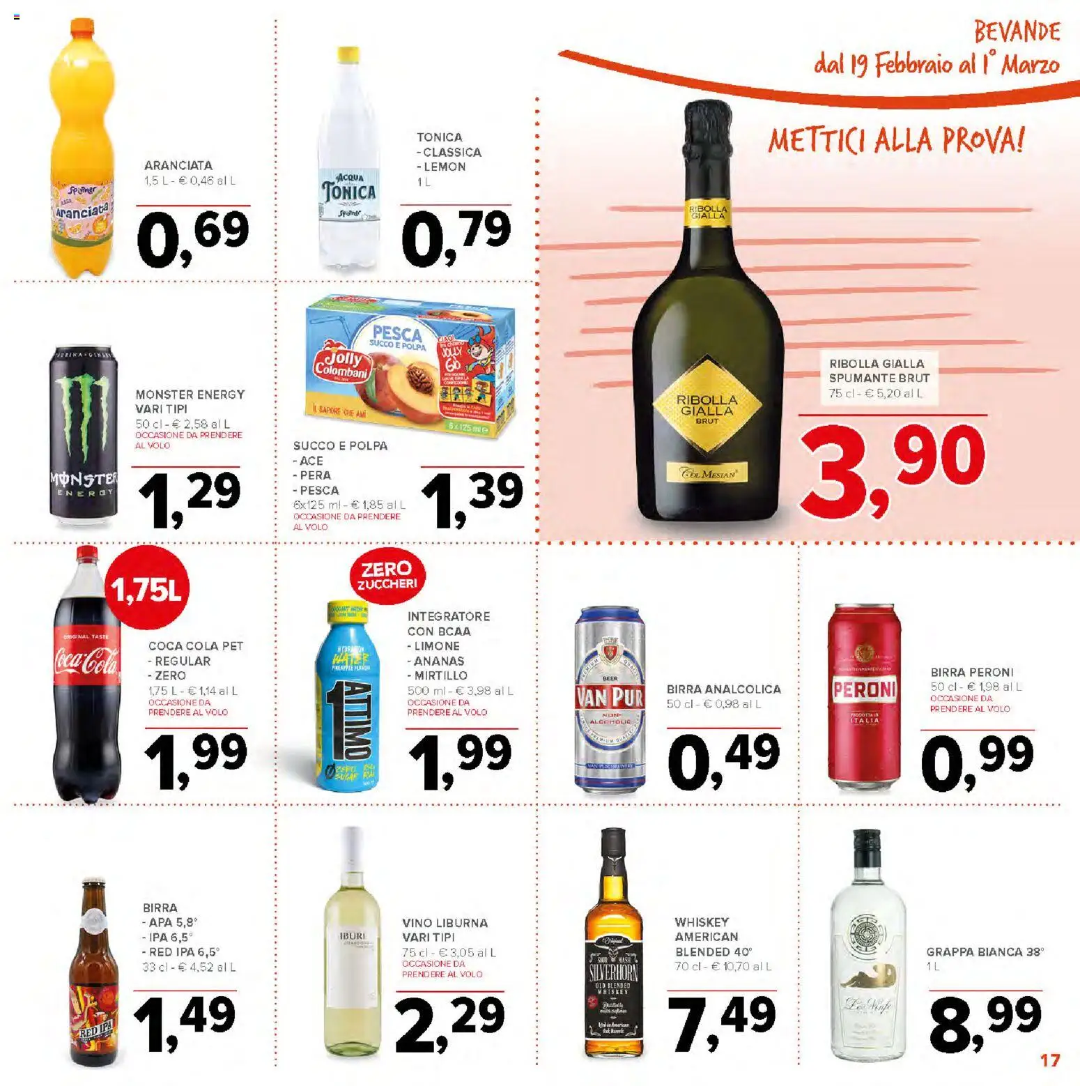 Volantino Todis del 19.02.2026 | Pagina: 17 | Prodotti: Succo, Limone, Pesca, Pera
