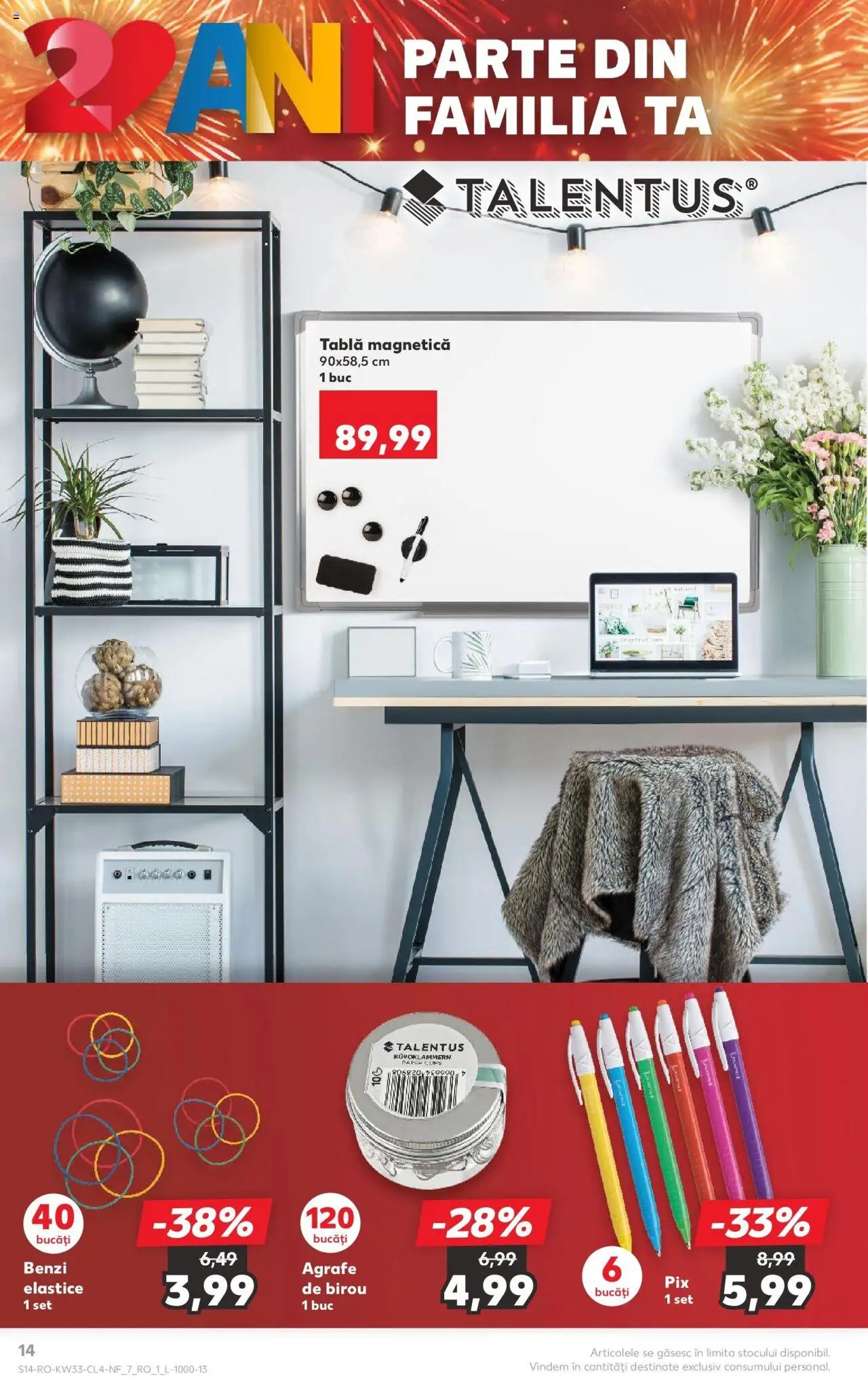 Catalog Kaufland - Pitești – valabil de la 13.08.2025 | Pagină: 14 | Produse: Çikolatalı gofret, Agrafe, Tablă