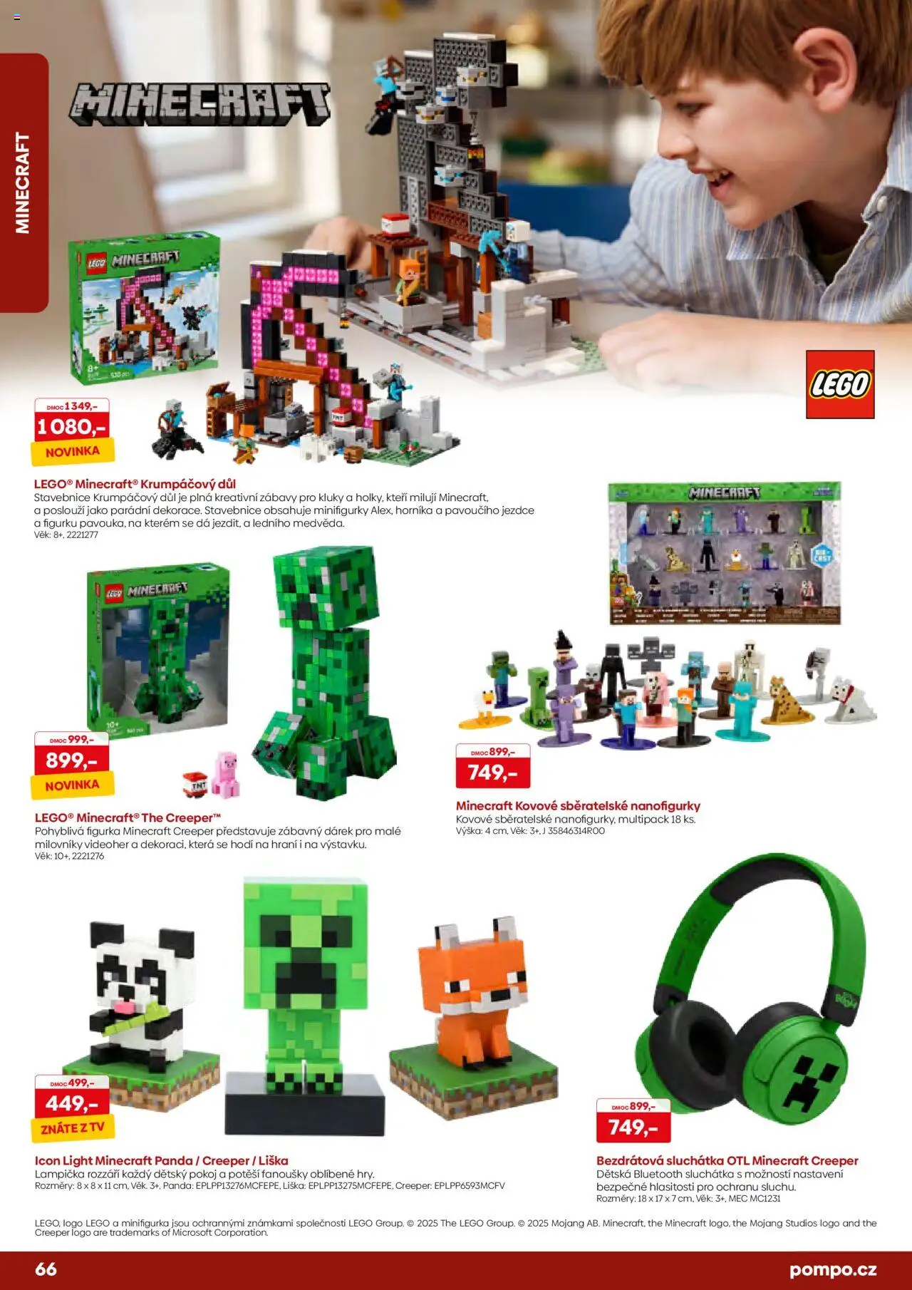 POMPO katalog Vánoce 2025 od 16.10.2025 | Strana: 66 | Produkty: LEGO, Stavebnice, Tv, Bezdrátová sluchátka