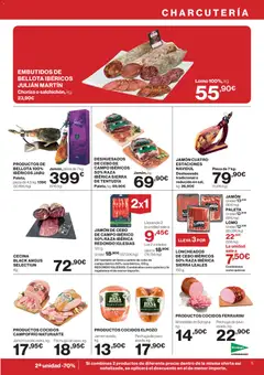 Vista previa El Corte Inglés ofertas válido desde el 09.04.2026 | Página: 5 | Productos: Jamón, Jamón cocido, Té, Mortadela