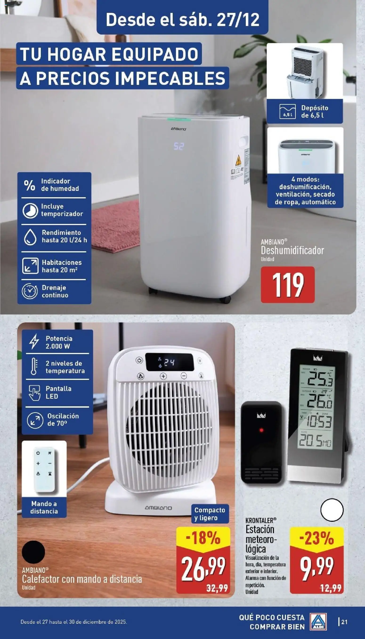 Aldi folleto Baleares │ válido desde el 22.12.2025 | Página: 21 | Productos: Estación meteorológica