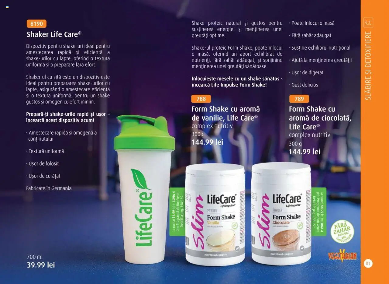 Noul catalog Life Care – valabil de la 01.10.2025 | Pagină: 83 | Produse: Sită, Masă, Shake, Zahăr