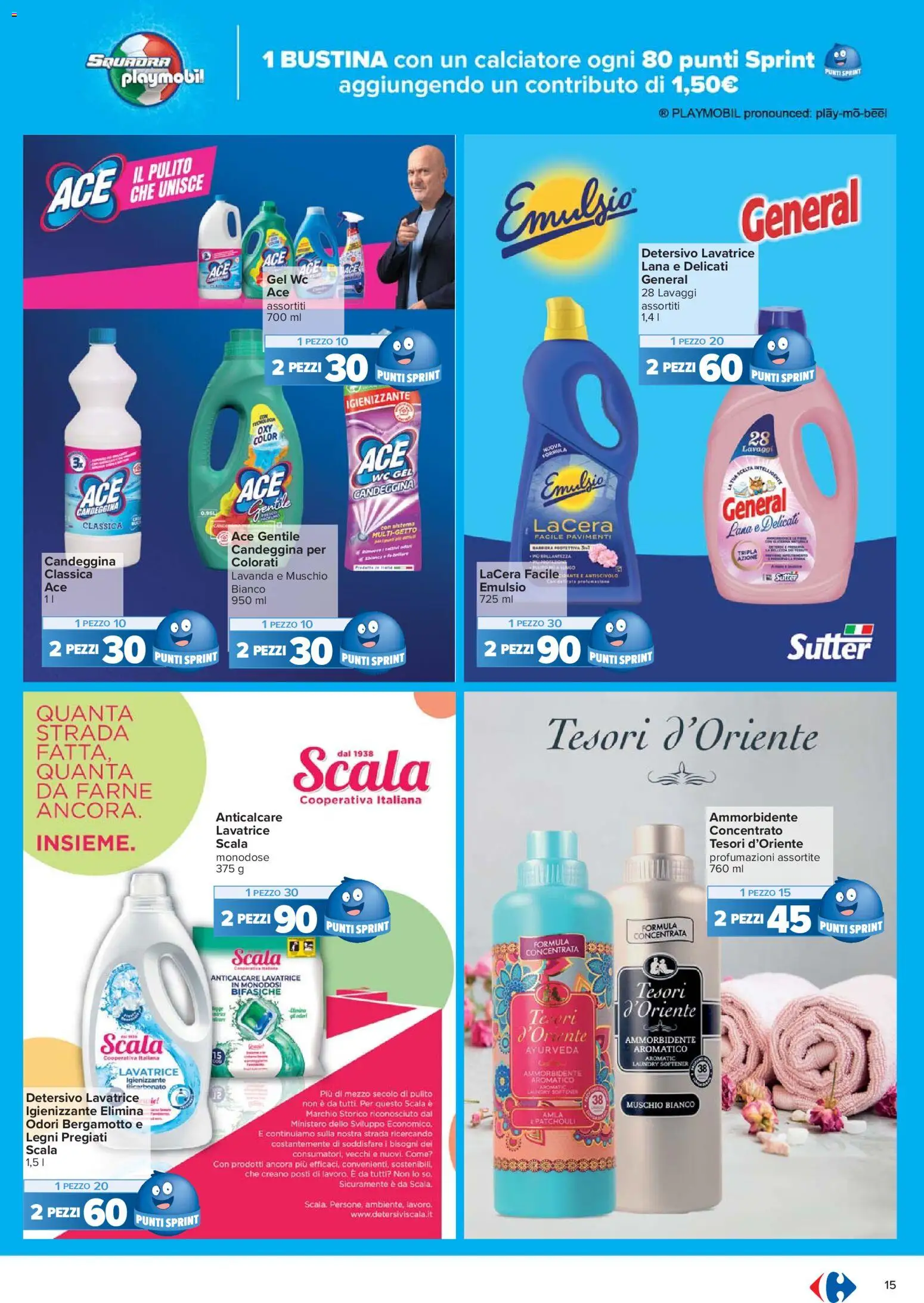 Volantino Carrefour del 02.12.2025 | Pagina: 15 | Prodotti: Candeggina, Anticalcare, Scala, Lavanda