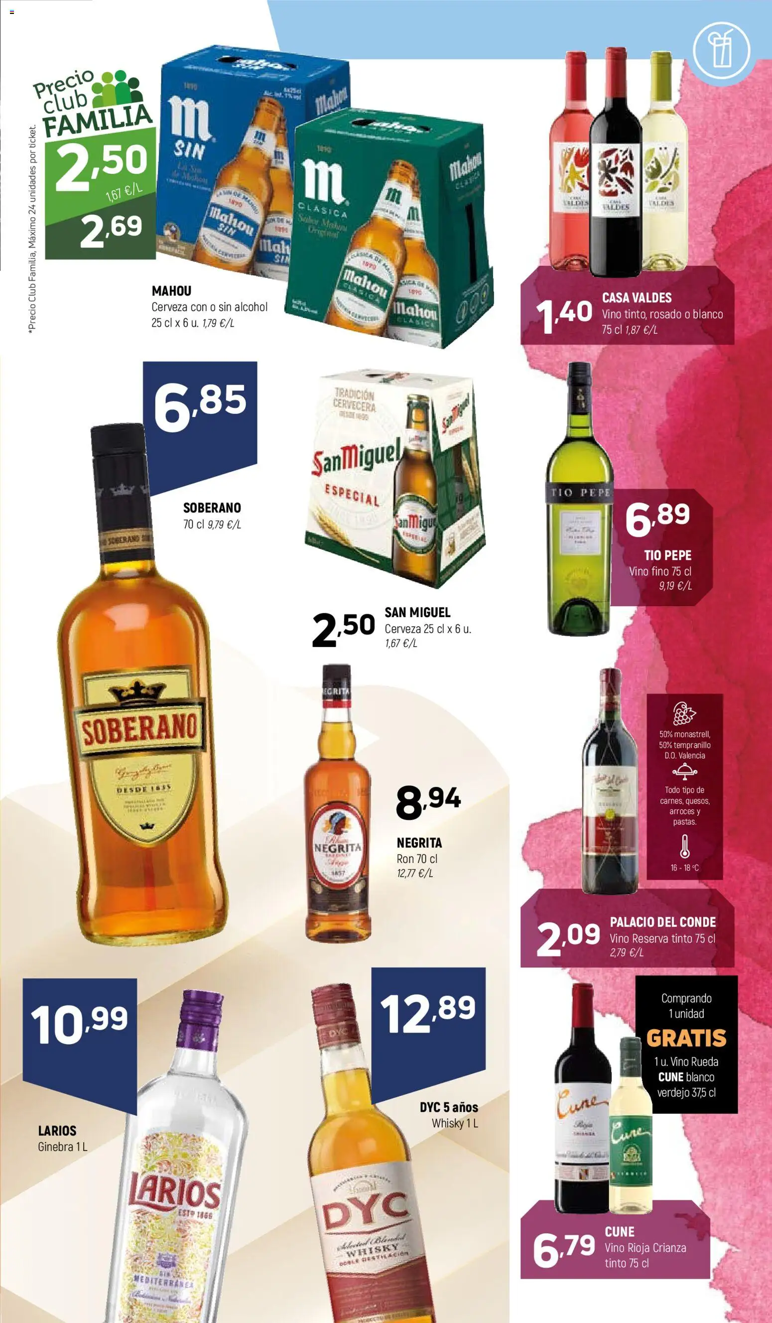 Coviran - Vizcaya │ válido desde el 24.02.2026 | Página: 13 | Productos: Ron, Cerveza, Ginebra, Whisky