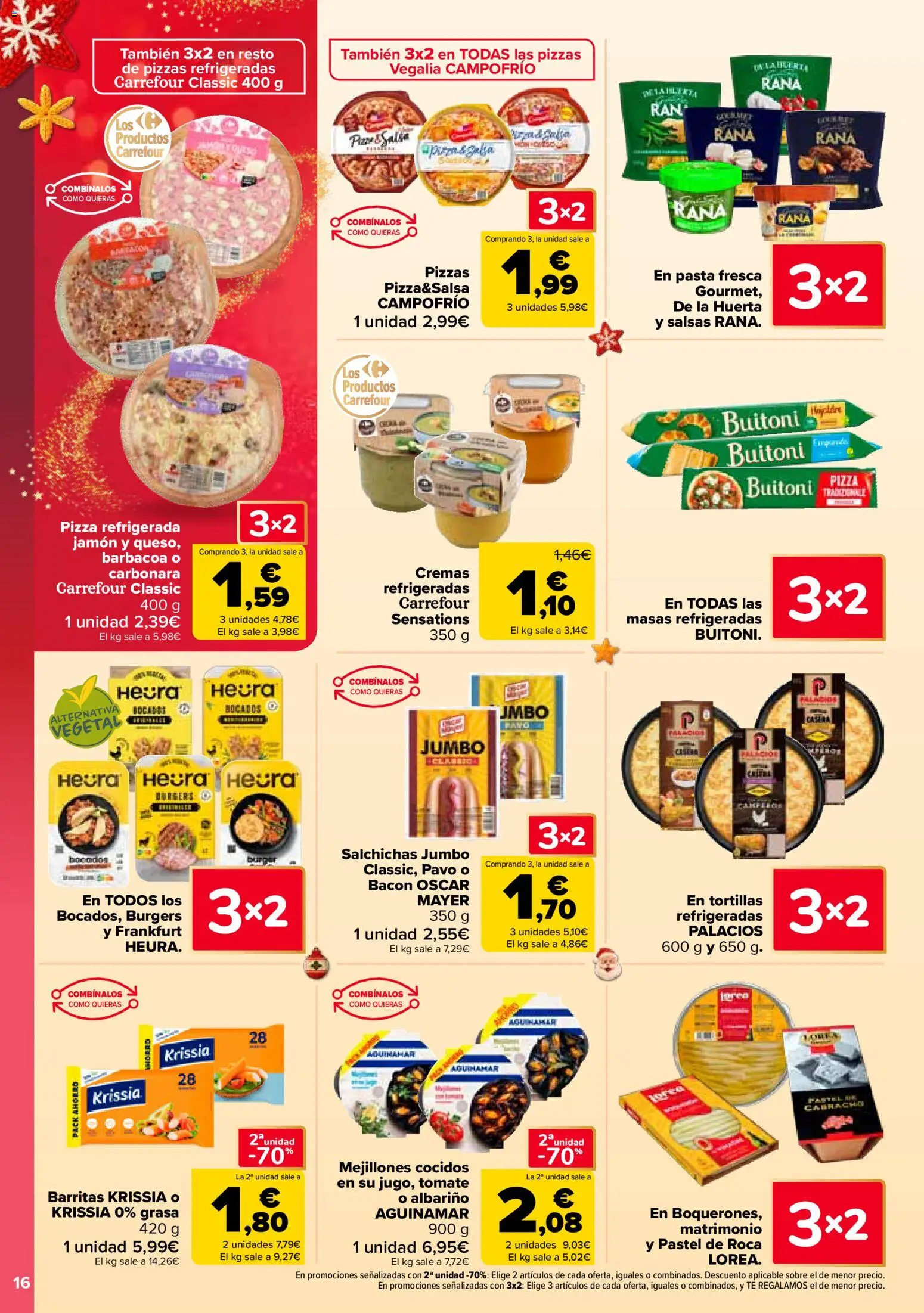Carrefour folleto │ válido desde el 12.12.2025 | Página: 18 | Productos: Jamón, Pizza, Pasta, Barbacoa