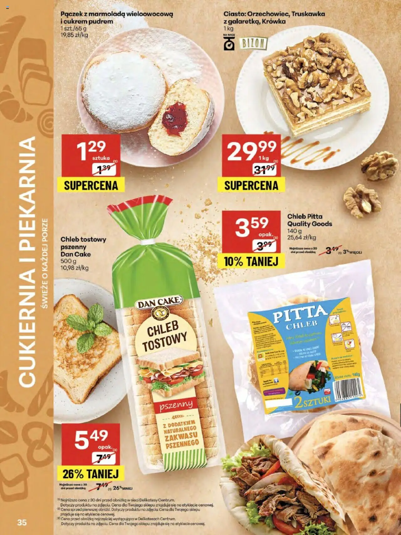 Delikatesy Centrum Gazetka od 21.08.2025 | Strona: 35 | Produkty: Ciasto, Krowka, Delikatesy, Chleb