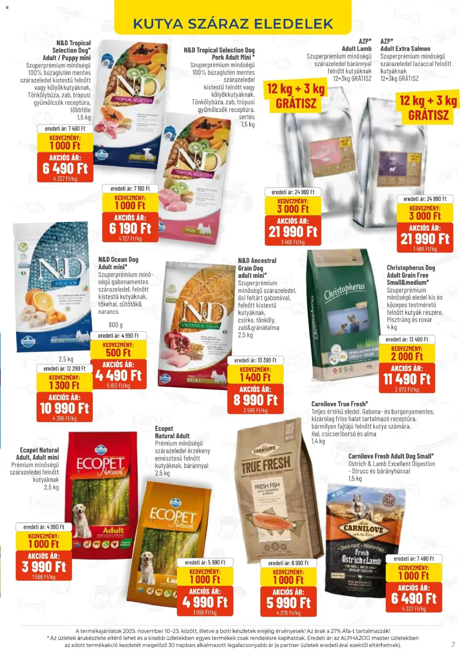 AlphaZoo akciós ujság - amely érvényes a következő dátumtól: 10.11.2025 | Oldal: 7 | Termékek: Pisztráng, Csicseriborsó, Alma, Narancs
