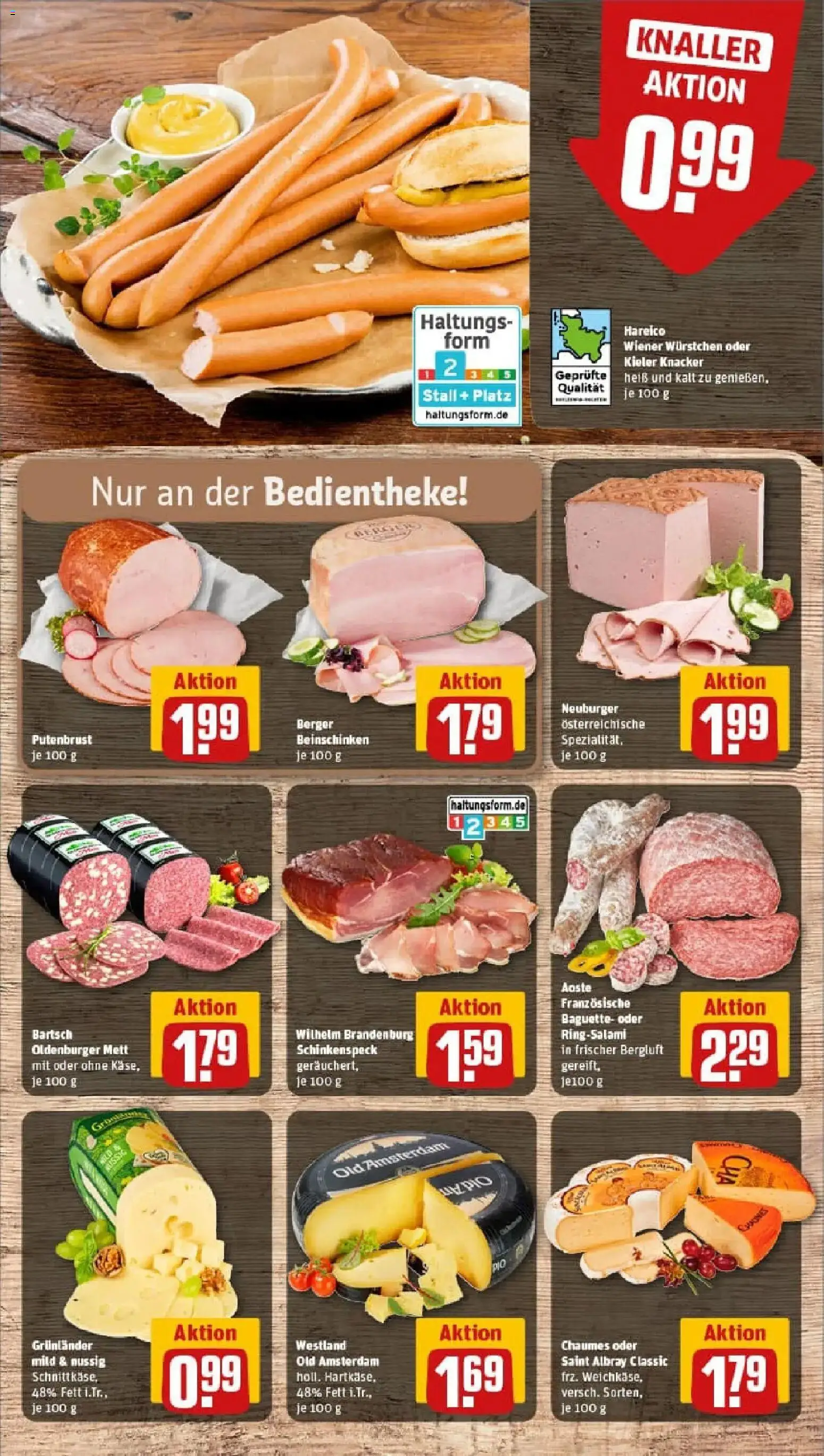 Rewe prospekt Flensburg	 – gültig ab 10.11.2025 | Seite: 9 | Produkte: Käse, Baguette, Grunlander, Salami