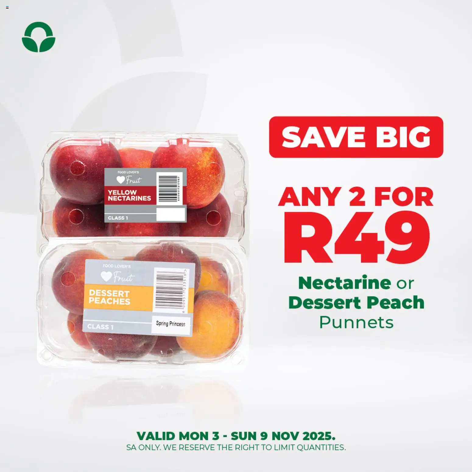 New Food Lover's Market catalogue – valid from 03.11.2025 | Page: 2 | Products: Fruit, Peach, Nectarines