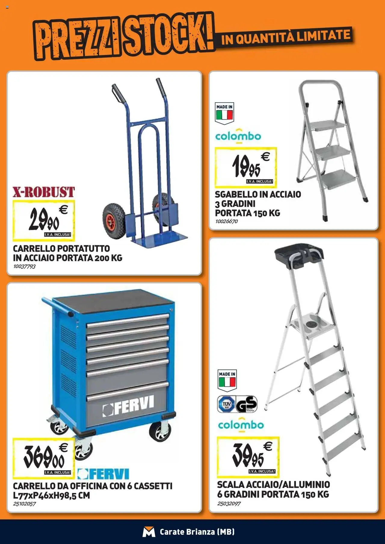 Volantino TECNOMAT del 24.09.2025 | Pagina: 26 | Prodotti: Carrello, Sgabello, Scala