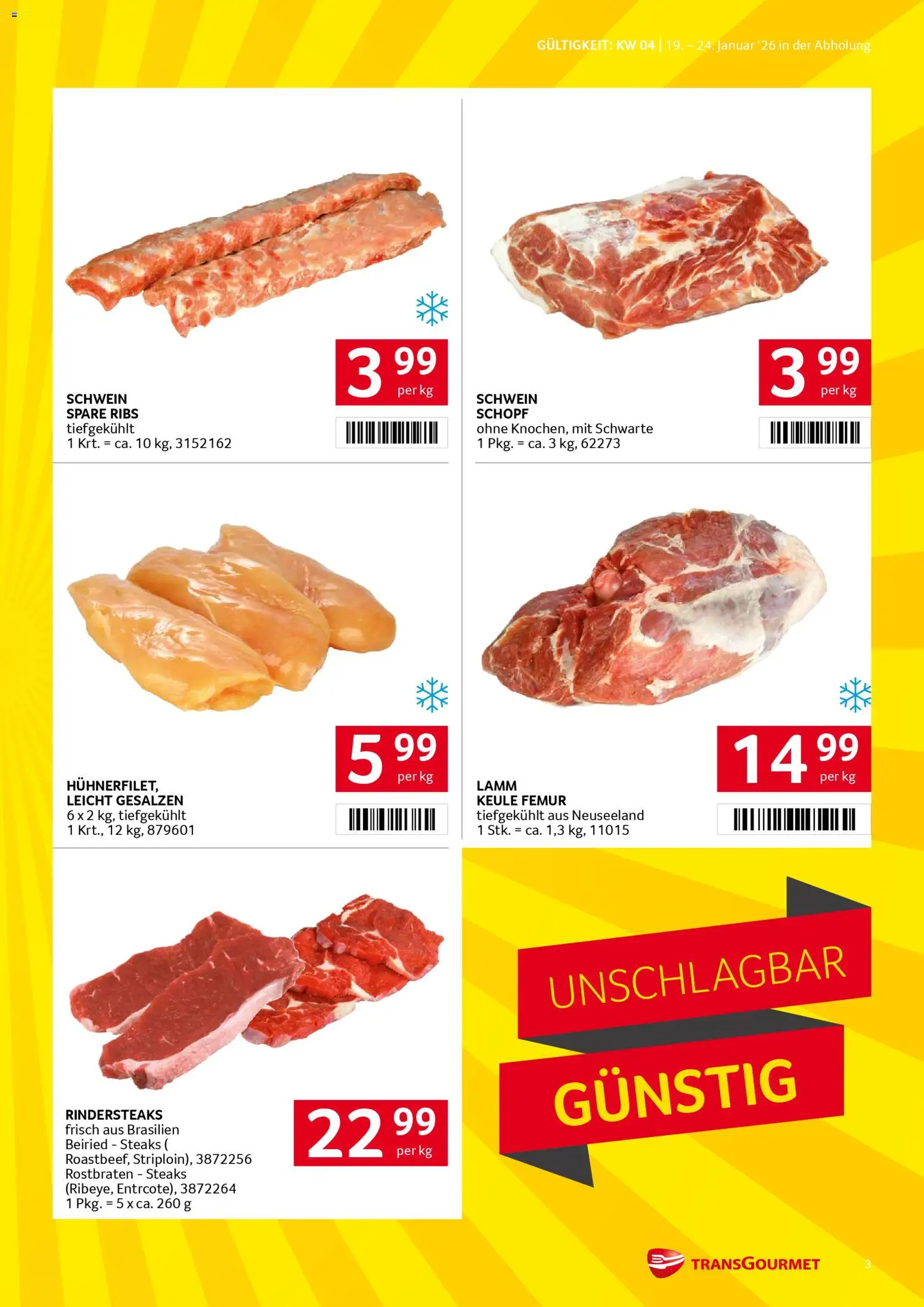 Transgourmet Flugblatt gültig ab 19.01.2026 | Seite: 3