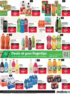 New Makro catalogue – valid from 28.07.2025 | Page: 3 | Products: Squash, Fruit, Dairy blend, Lime