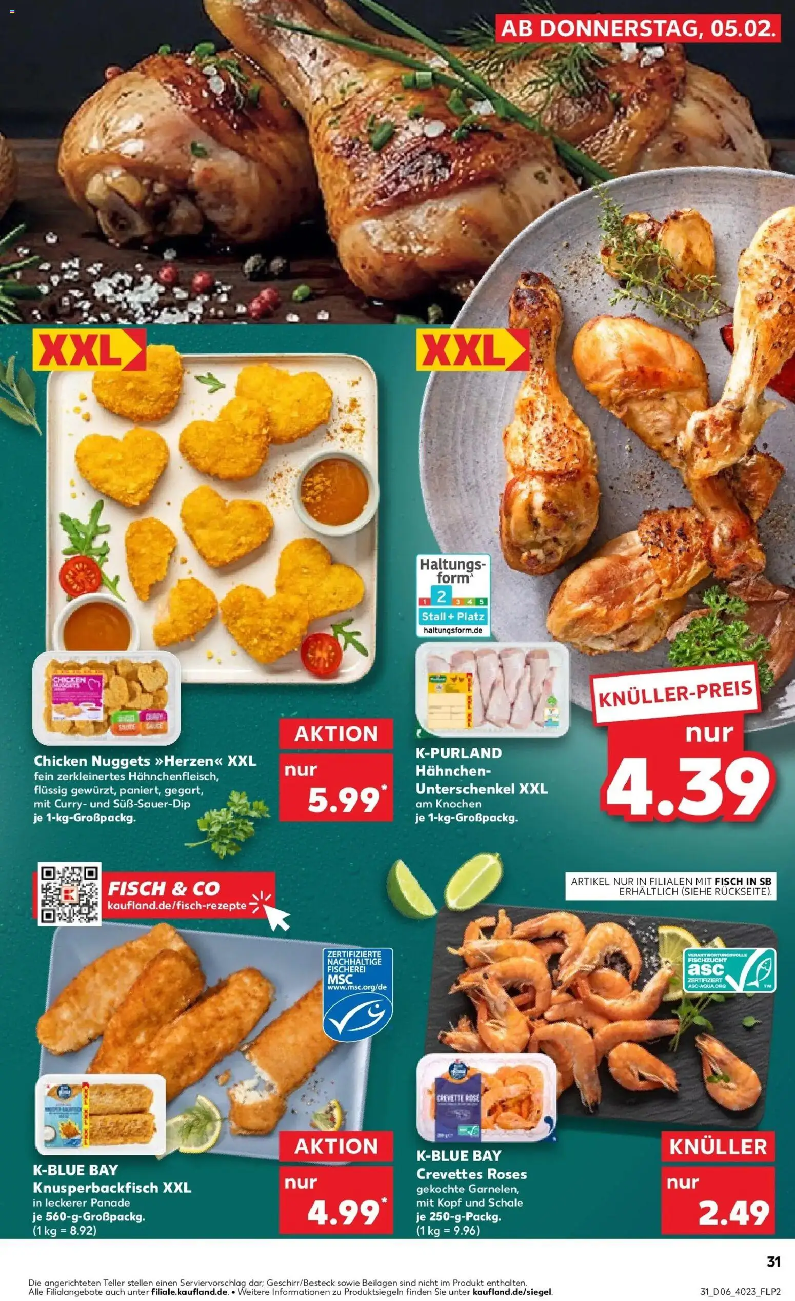 Kaufland prospekt Ilmenau	 – gültig ab 05.02.2026 | Seite: 31 | Produkte: Hahnchen, Fisch