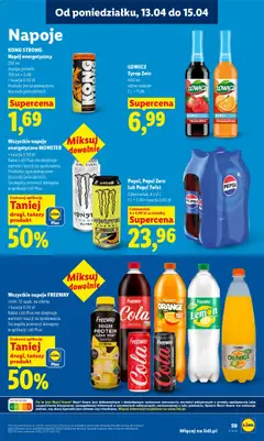 Pogląd oferty "Pepsi, Pepsi Zero lub Pepsi Twist, Czterosztuk, 4 x 2 L" - ważna od 13.04.2026 | Strona: 65