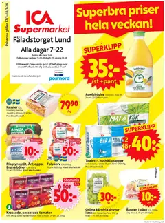 ICA Supermarket - Lund - Förhandsvisning av reklamblad från butik ICA Supermarket aktuell från 12.01.2026
