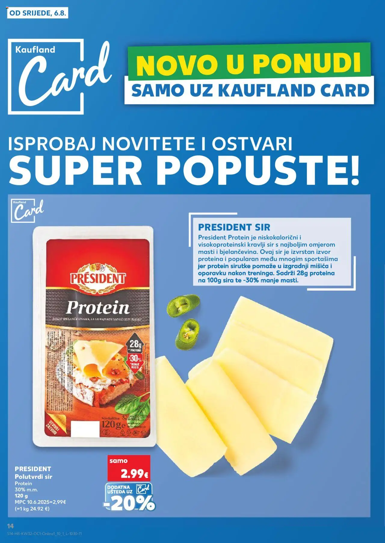 Kaufland katalog | vrijedi od 06.08.2025 | Stranica: 14 | Proizvodi: Sir