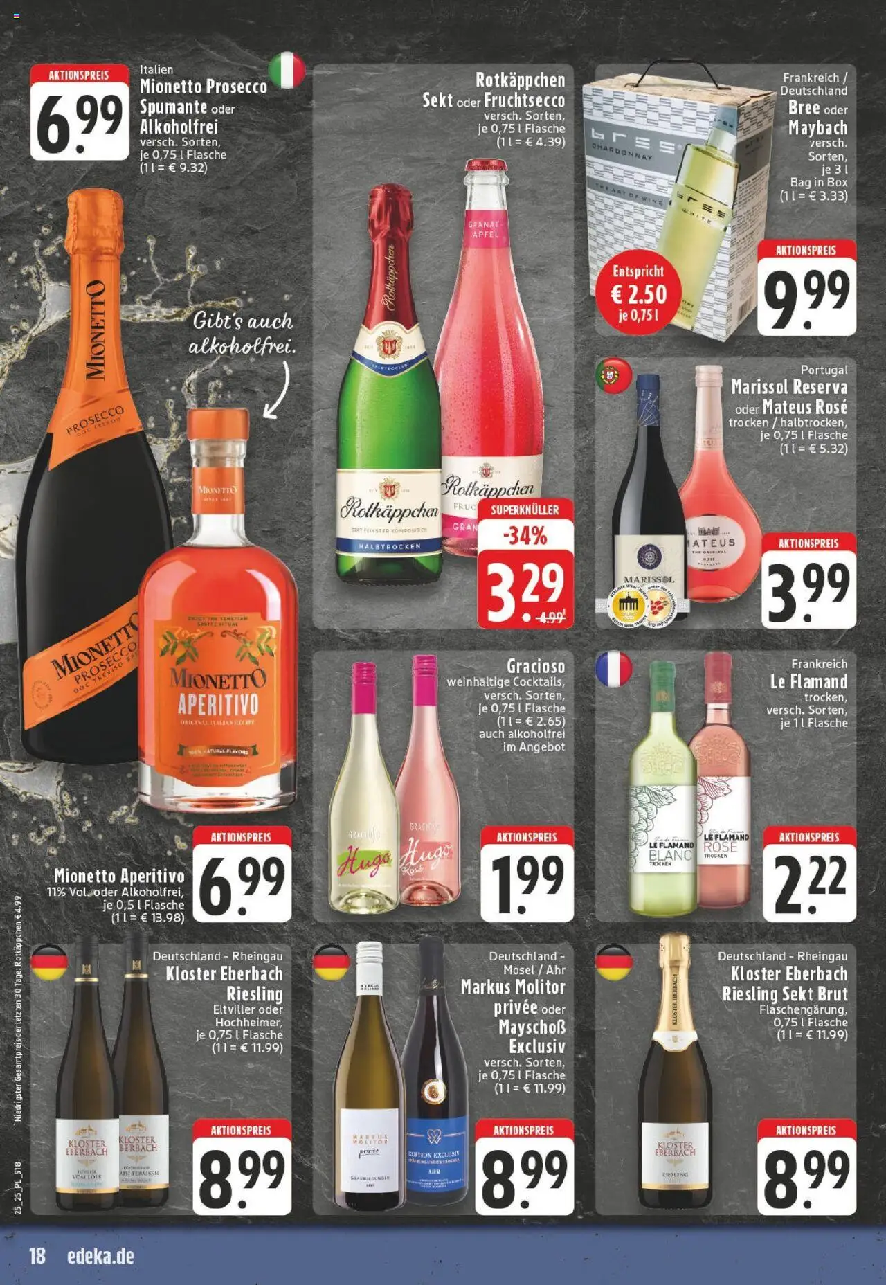 Edeka prospekt Titz	 - gültig ab dem 15.06.2025 | Seite: 18 | Produkte: Rotkappchen sekt, Sekt, Prosecco, Hugo