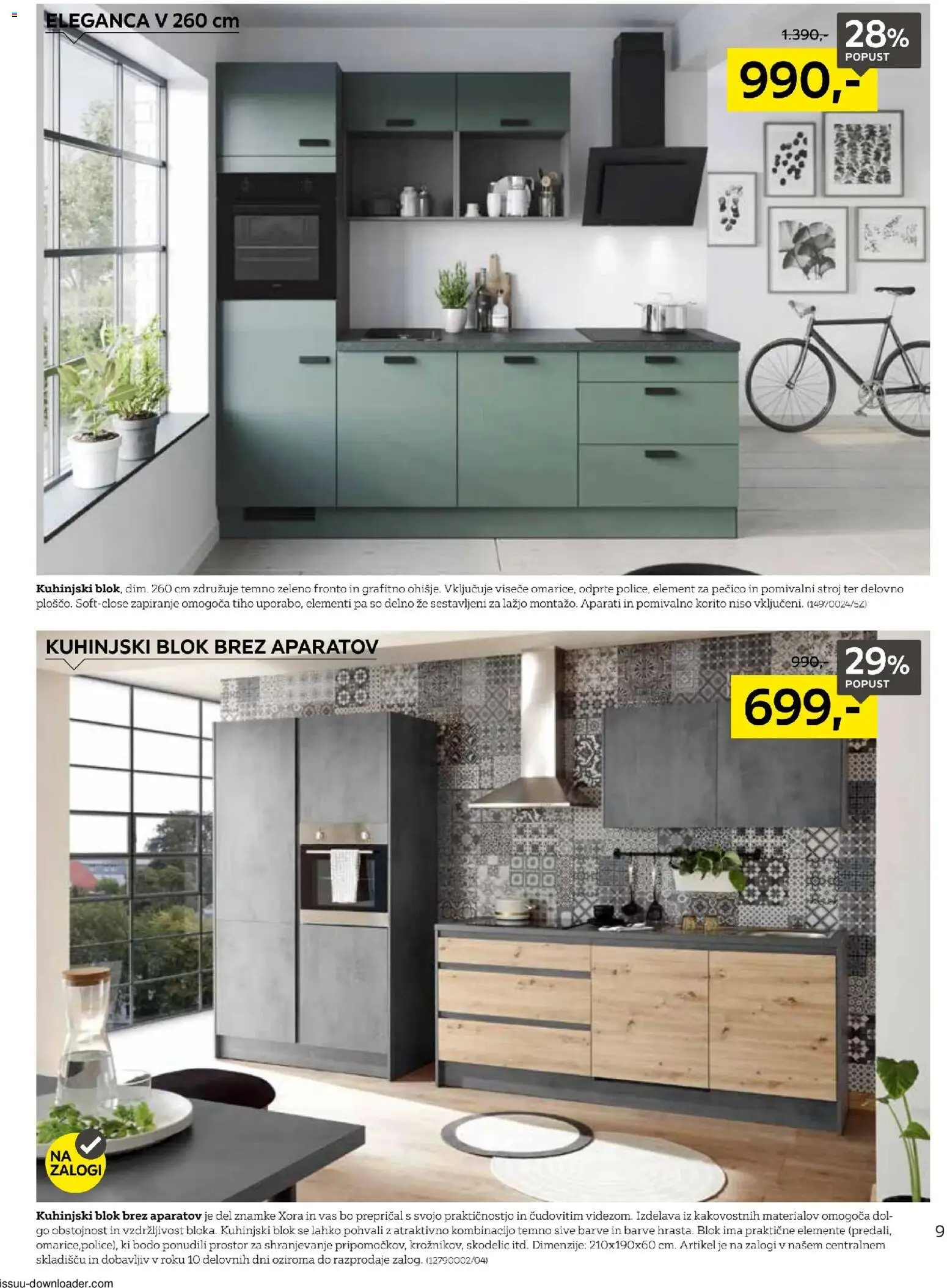 Novi XXXL Lesnina katalog ponudbe – veljaven od 04.11.2025 | Stran: 9 | Izdelki: Pomivalni stroj, Pomivalno korito, Blok